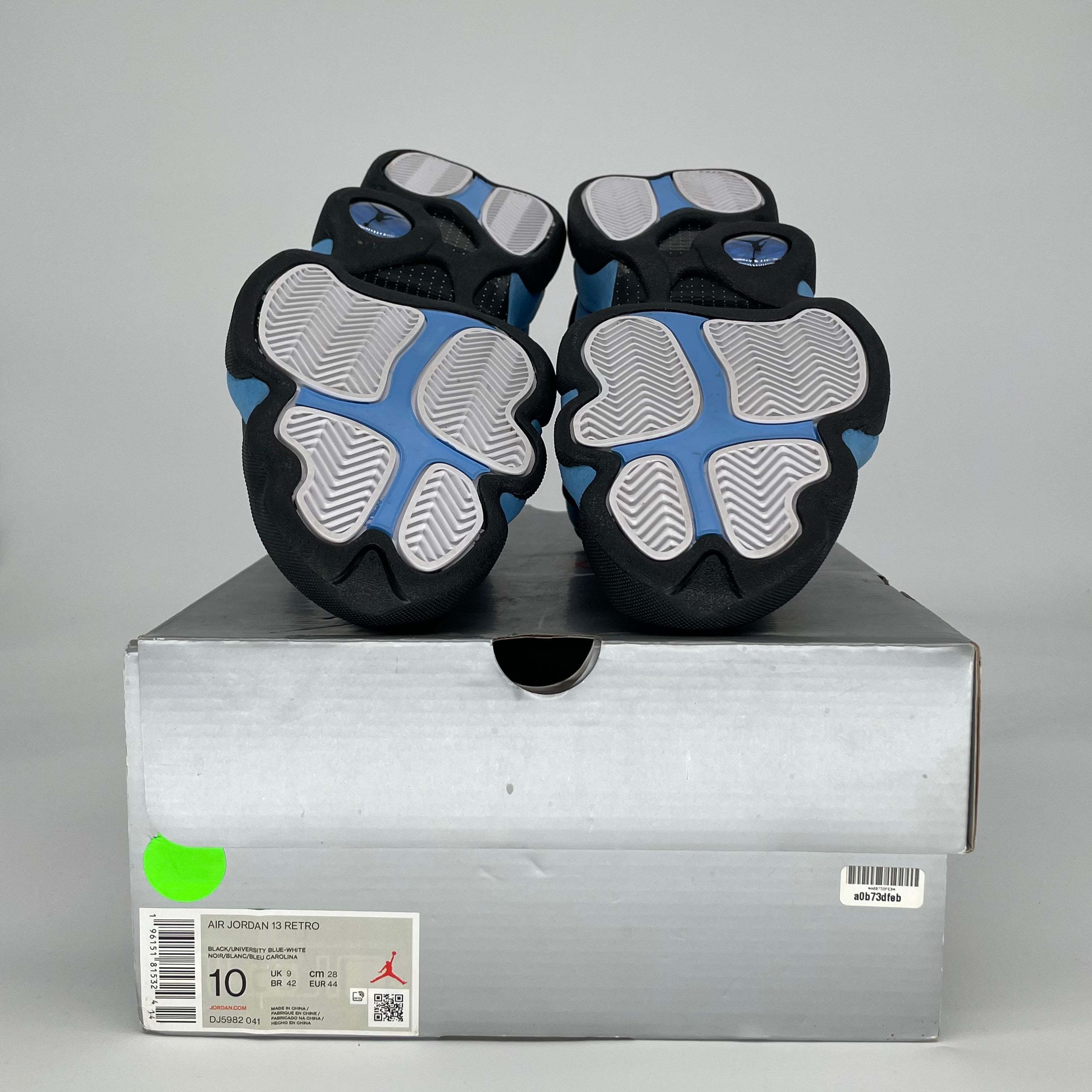 AIR JORDAN 13 BLACK UNIVERSITY BLUE DJ5982-041 SIZE 10/11.5W