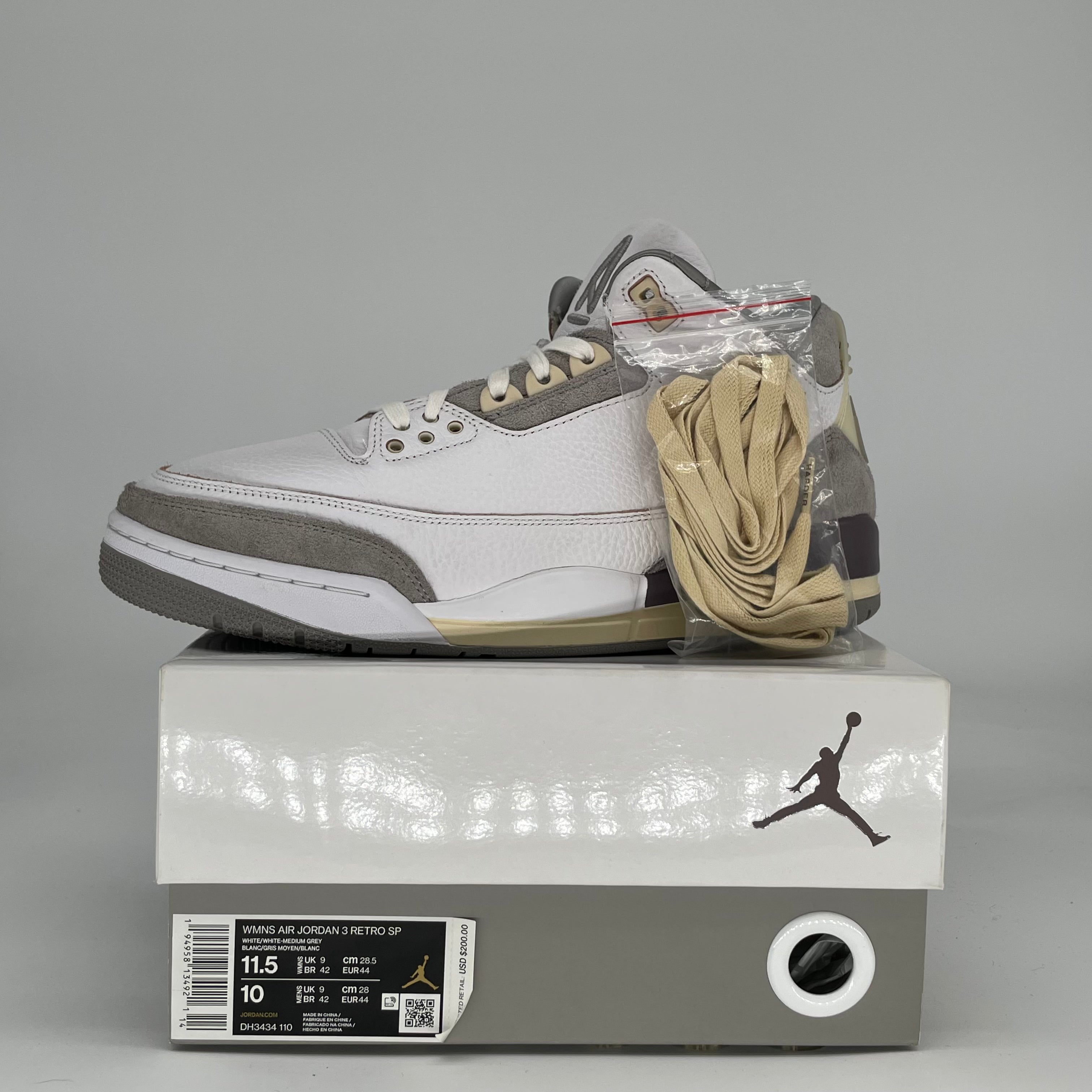 AIR JORDAN 3 A MA MANIERE W DH3434-110 SIZE 10/11.5W