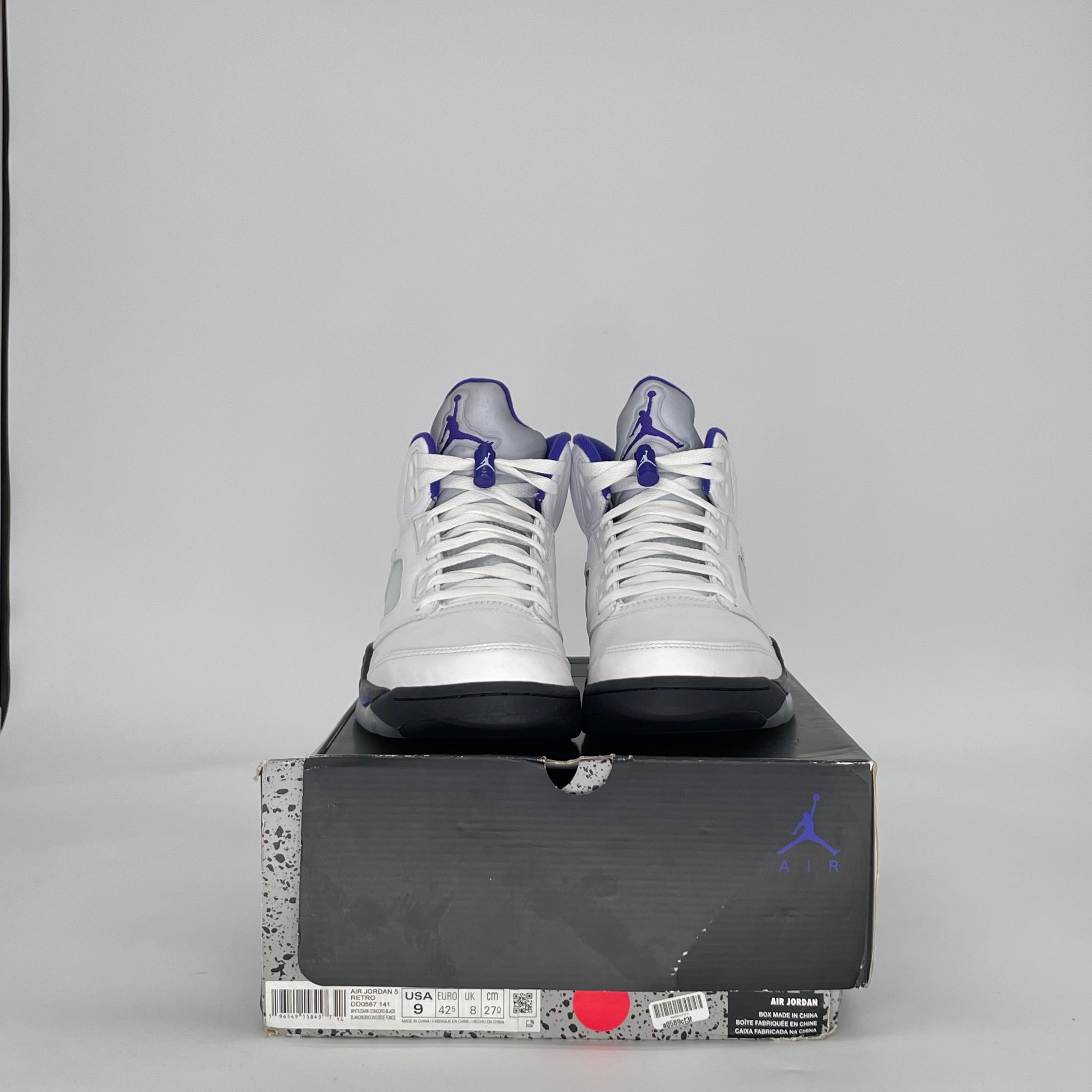 AIR JORDAN 5 DARK CONCORD DD0587-141 SIZE 9/10.5W