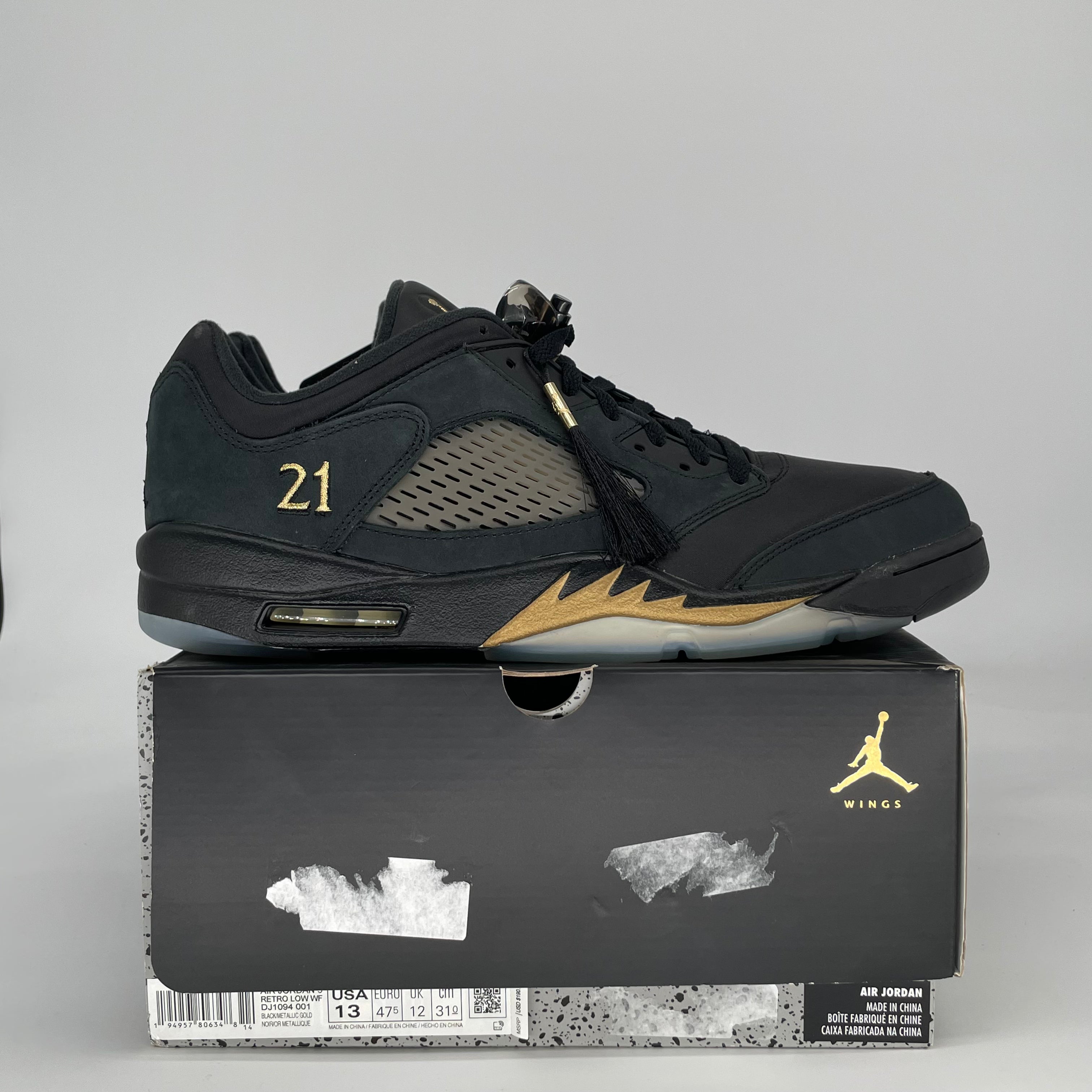 AIR JORDAN 5 LOW WINGS DJ1094-001 SIZE 13/14.5W
