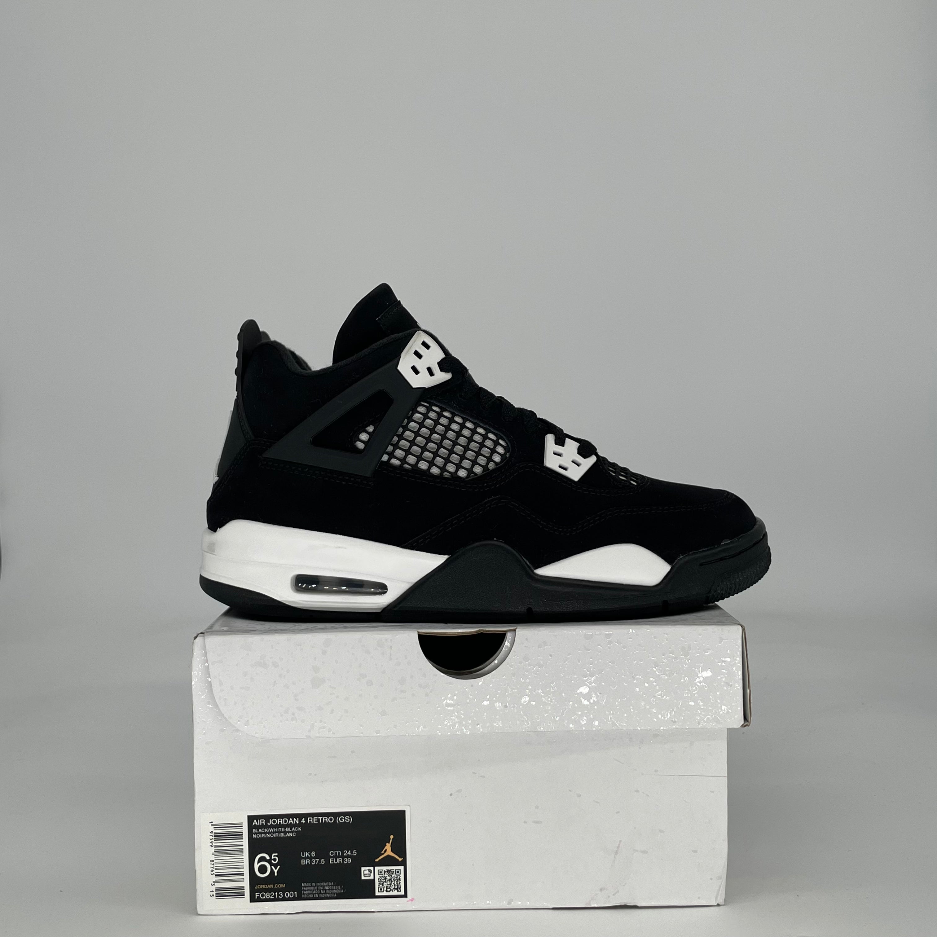 AIR JORDAN 4 WHITE THUNDER FQ8213-001 SIZE 6.5/8W