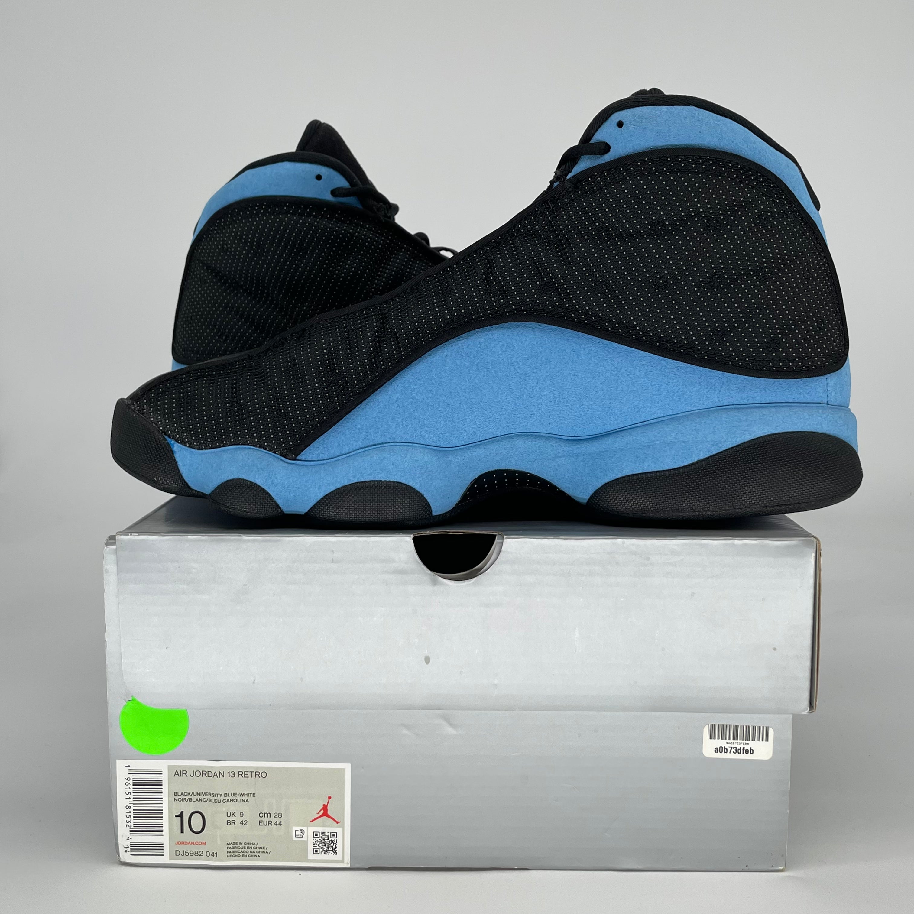 AIR JORDAN 13 BLACK UNIVERSITY BLUE DJ5982-041 SIZE 10/11.5W