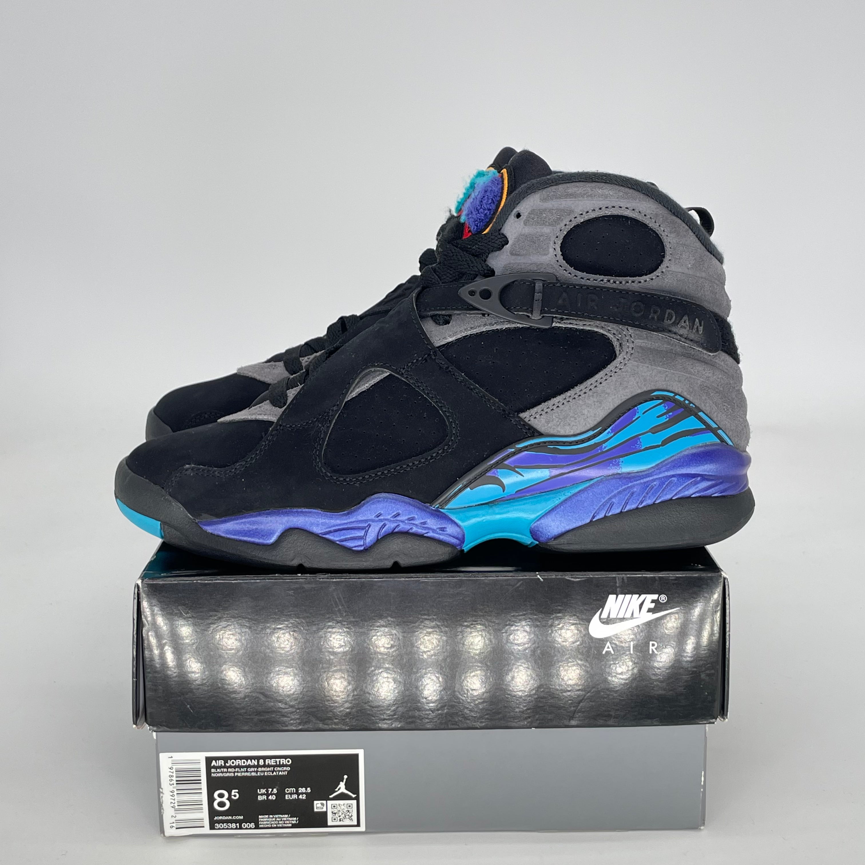 AIR JORDAN 8 AQUA 305381-006 SIZE 8.5/10W