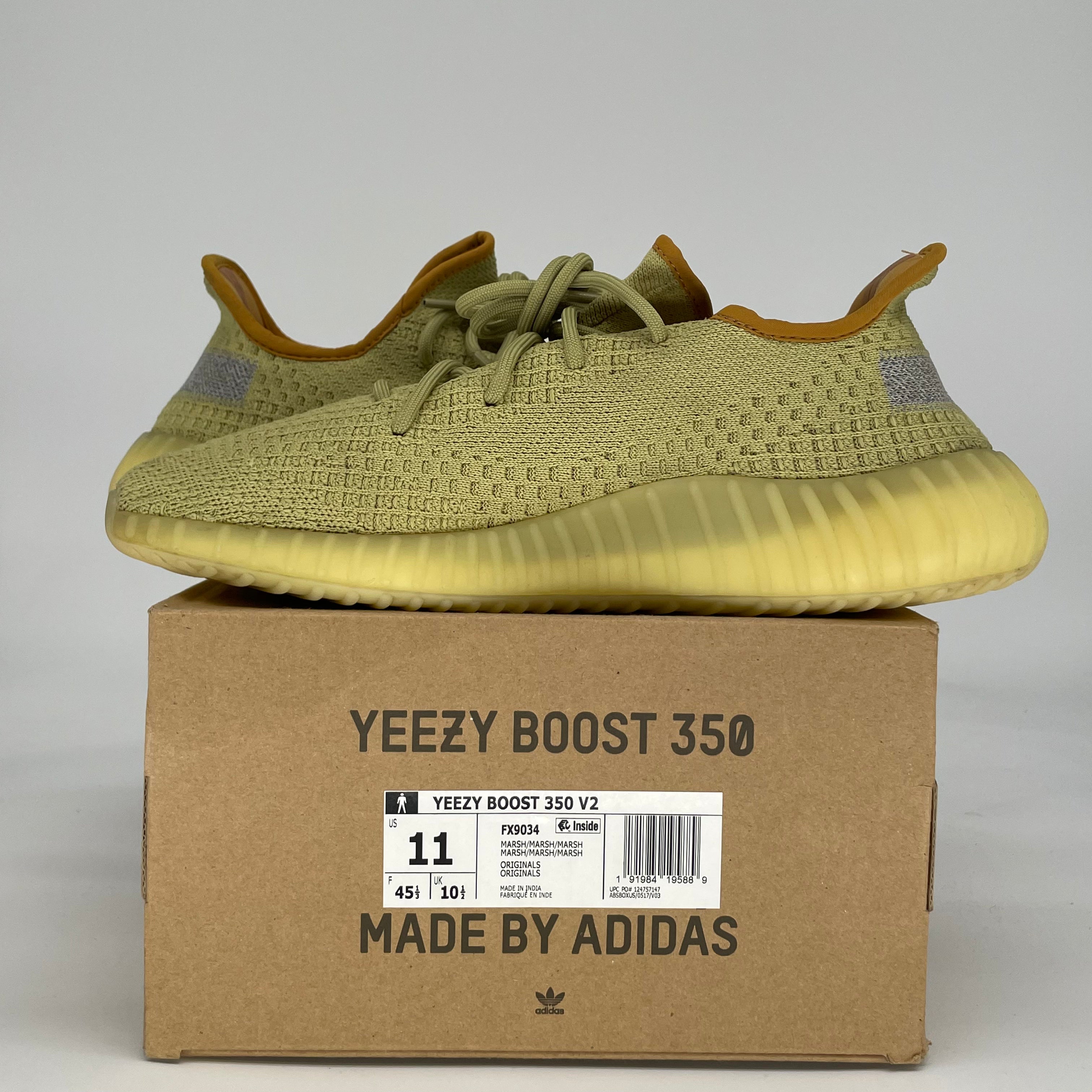 ADIDAS YEEZY BOOST 350 V2 MARSH FX9034 SIZE 11/12.5W