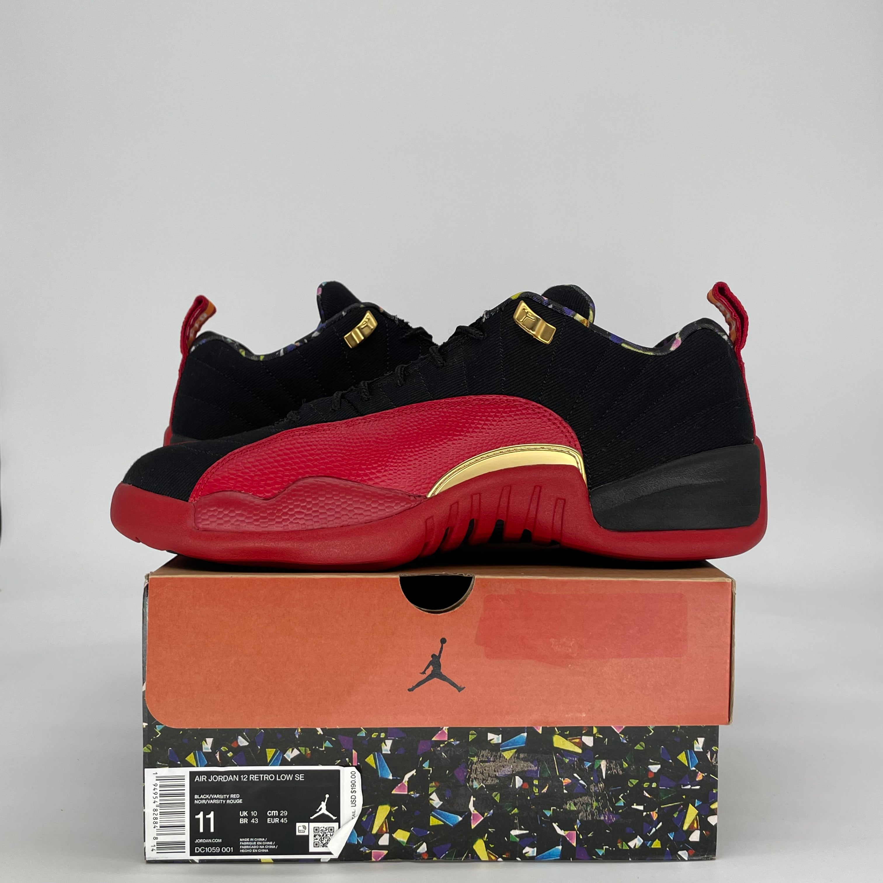 AIR JORDAN 12 LOW SUPER BOWL LV DC1059-001 SIZE 11/12.5W