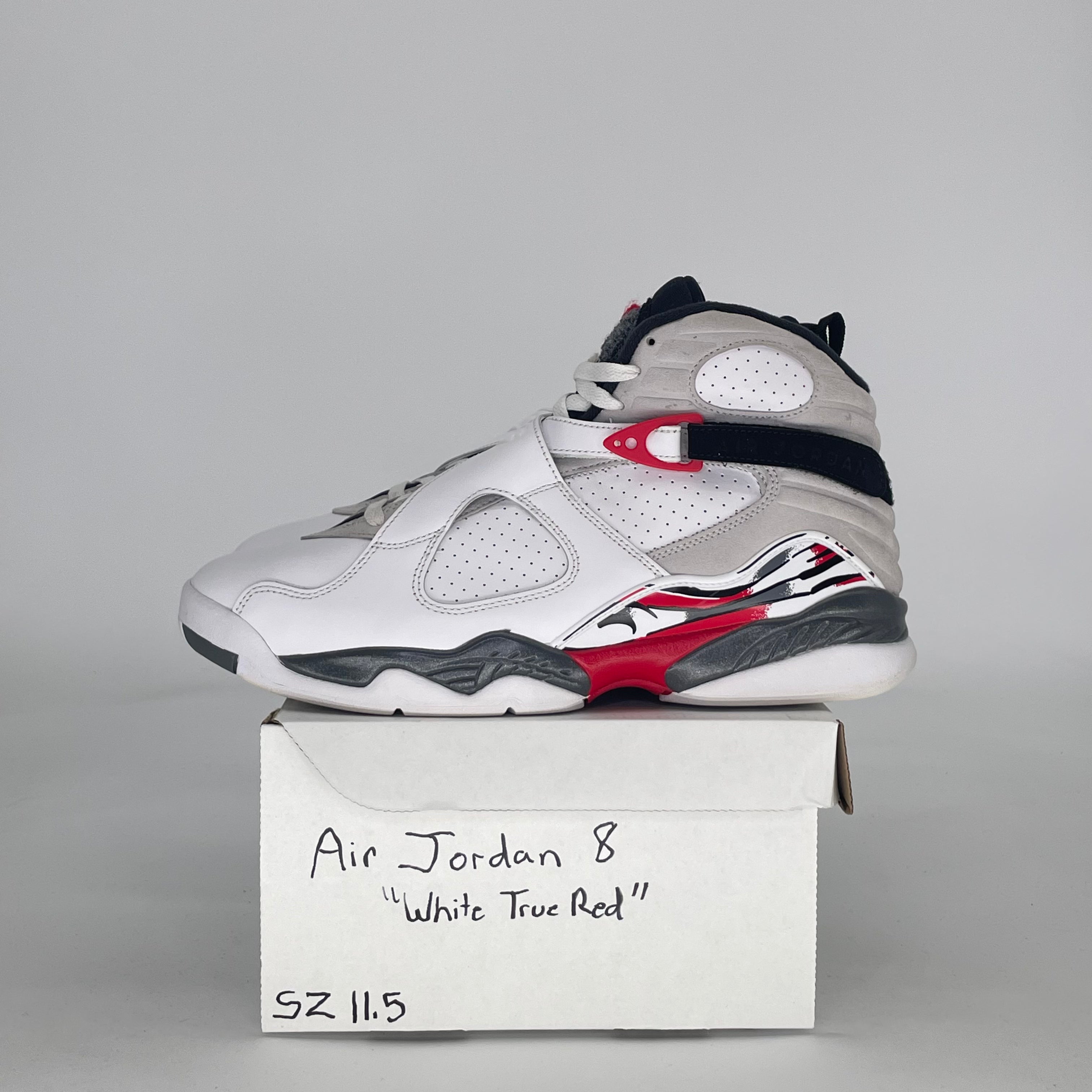 AIR JORDAN 8 WHITE TRUE RED 305381-100 SIZE 11.5/13W