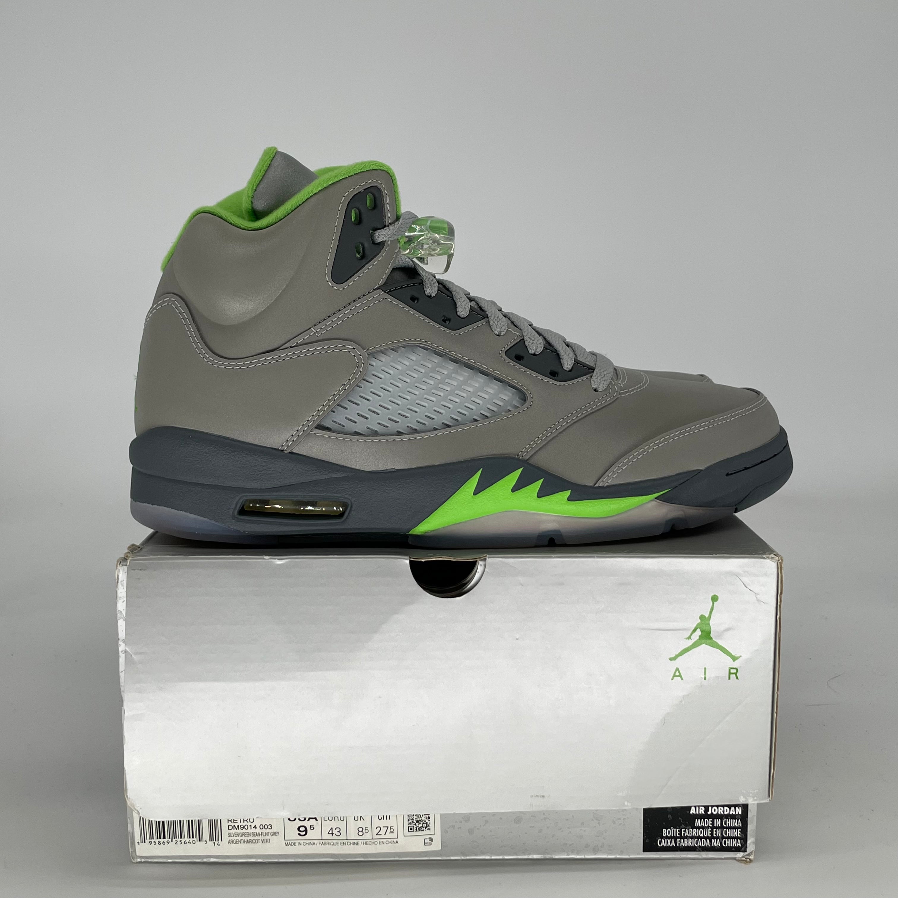 AIR JORDAN 5 GREEN BEAN DM9014-003 SIZE 9.5/11W