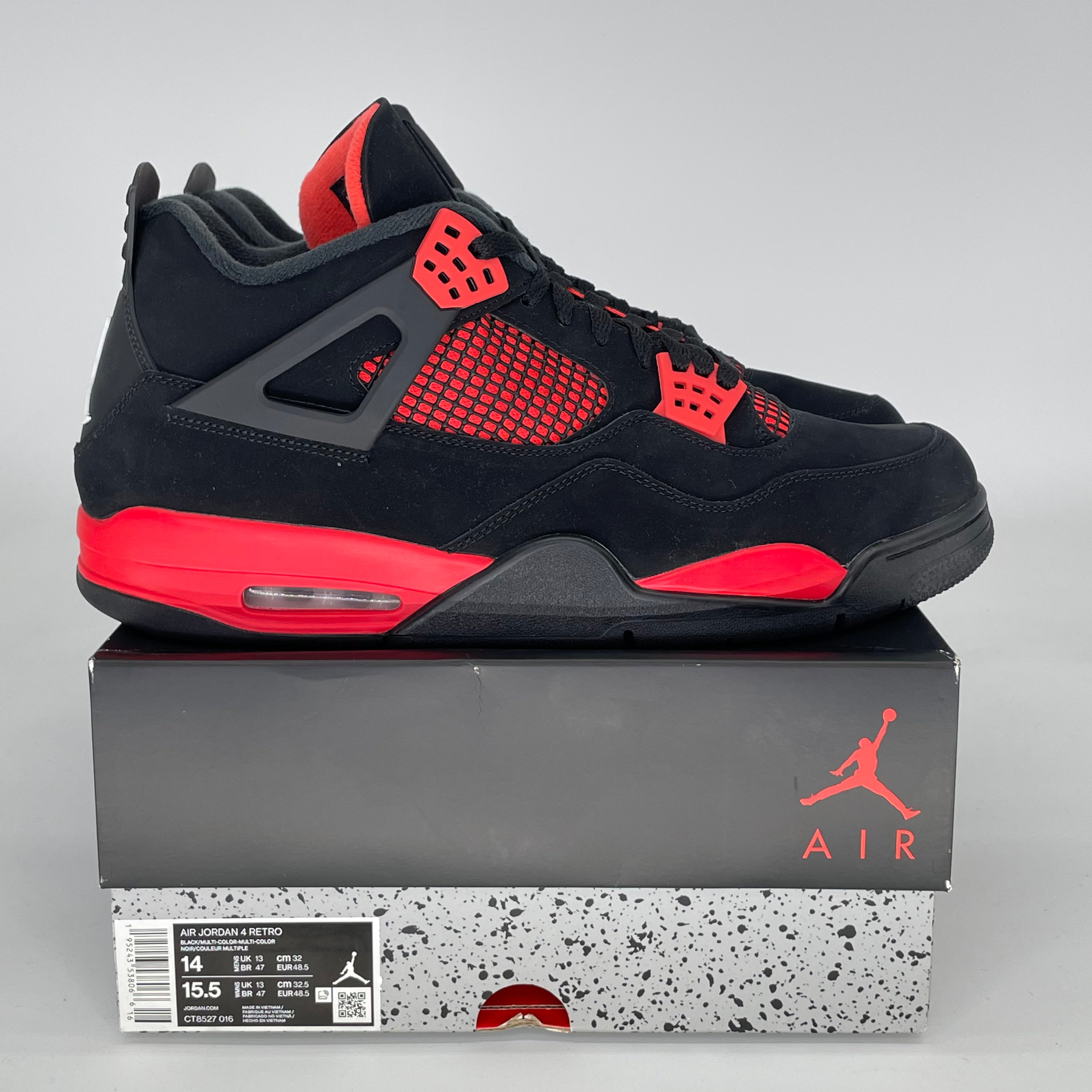 AIR JORDAN 4 RED THUNDER CT8527-016 SIZE 14/15.5W