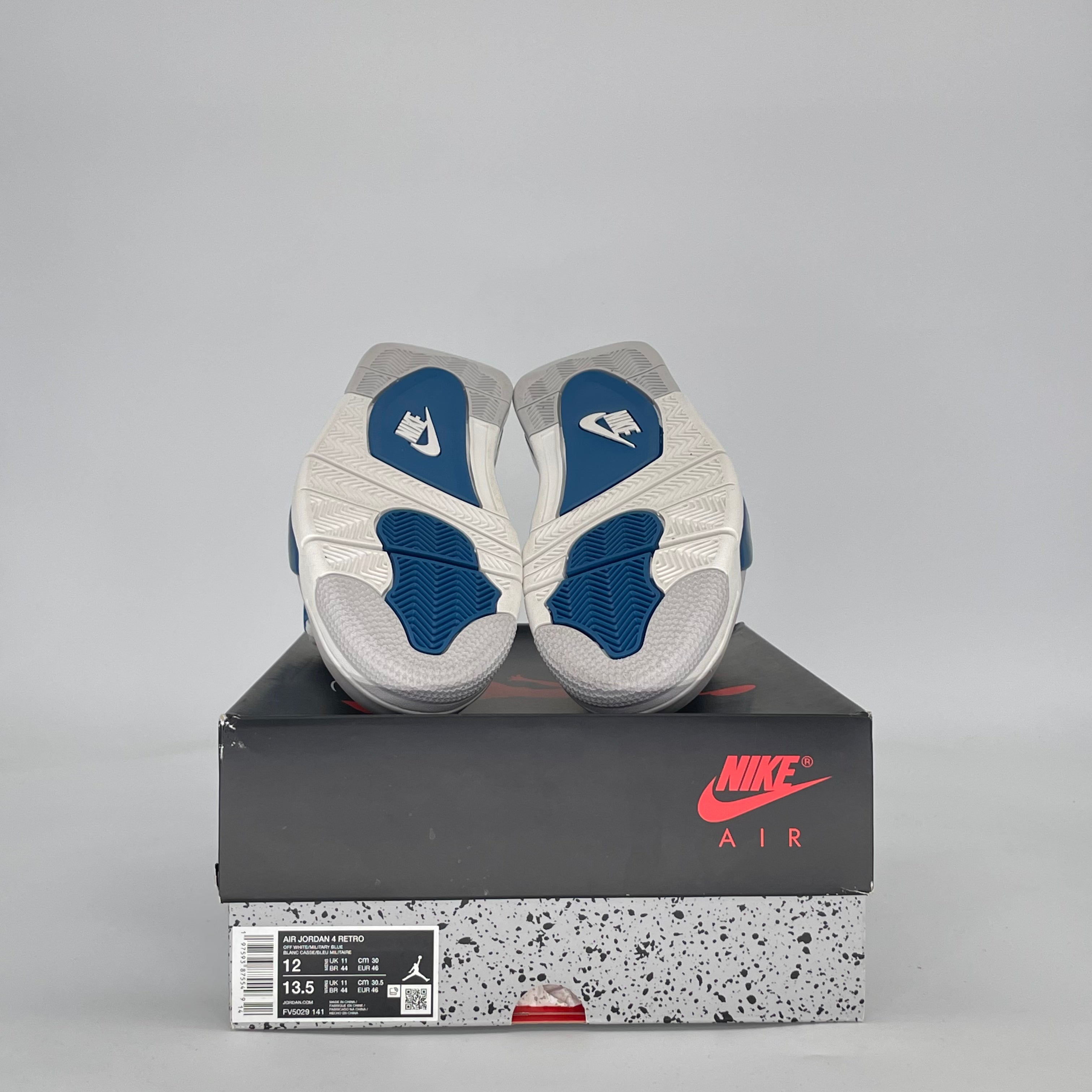 AIR JORDAN 4 MILITARY BLUE FV5029-141 SIZE 12/13.5W