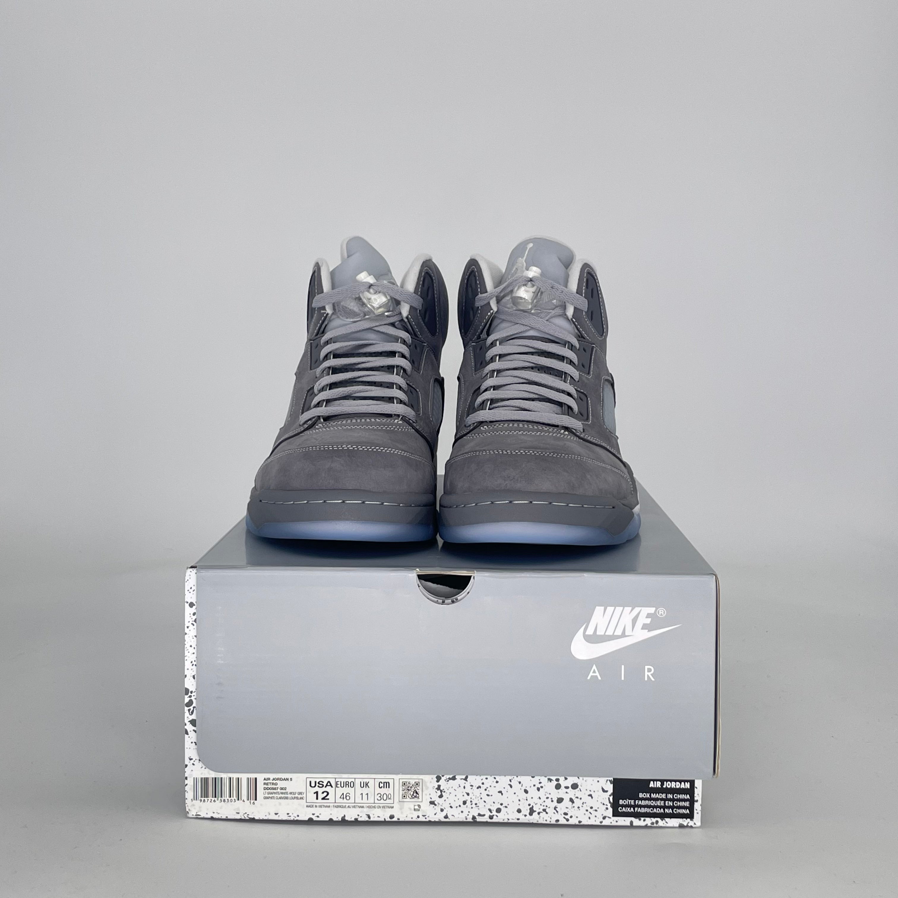 AIR JORDAN 5 WOLF GREY DD0587-002 SIZE 12/13.5W