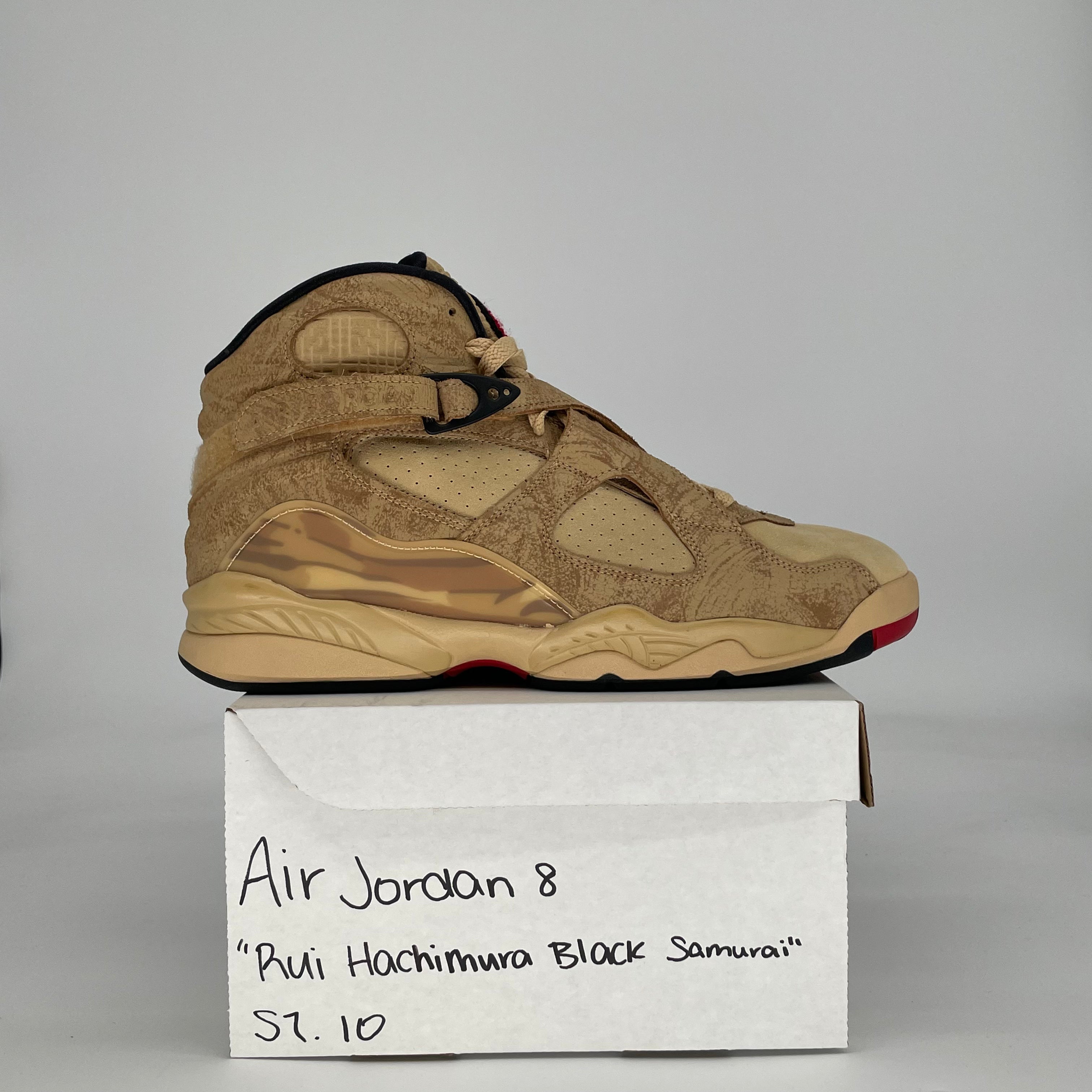 AIR JORDAN 8 RUI HACHIMURA BLACK SAMURAI DO2496-700 SIZE 10/11.5W