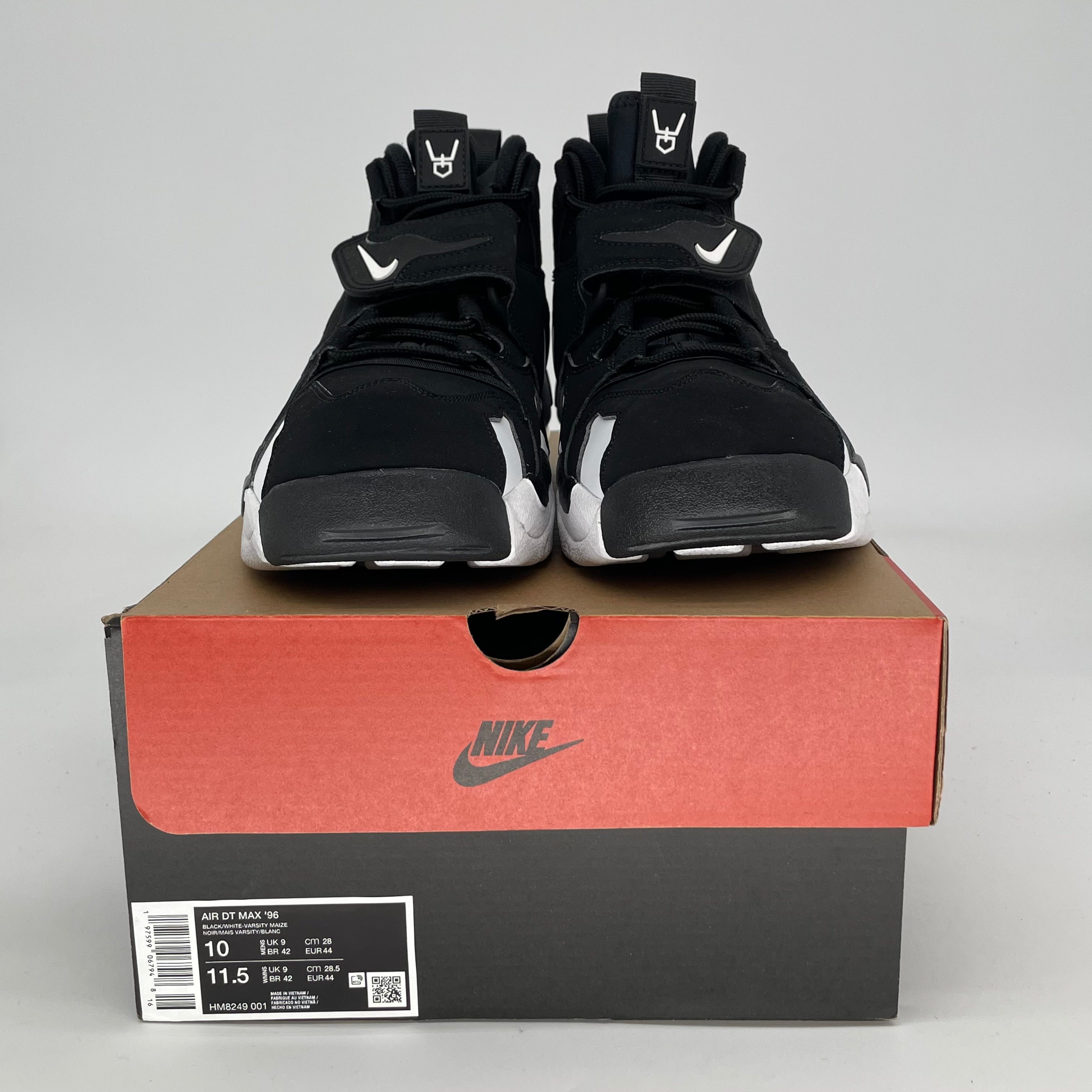 NIKE AIR DT MAX 96 BLACK WHITE HM8249-001 SIZE 10/11.5W