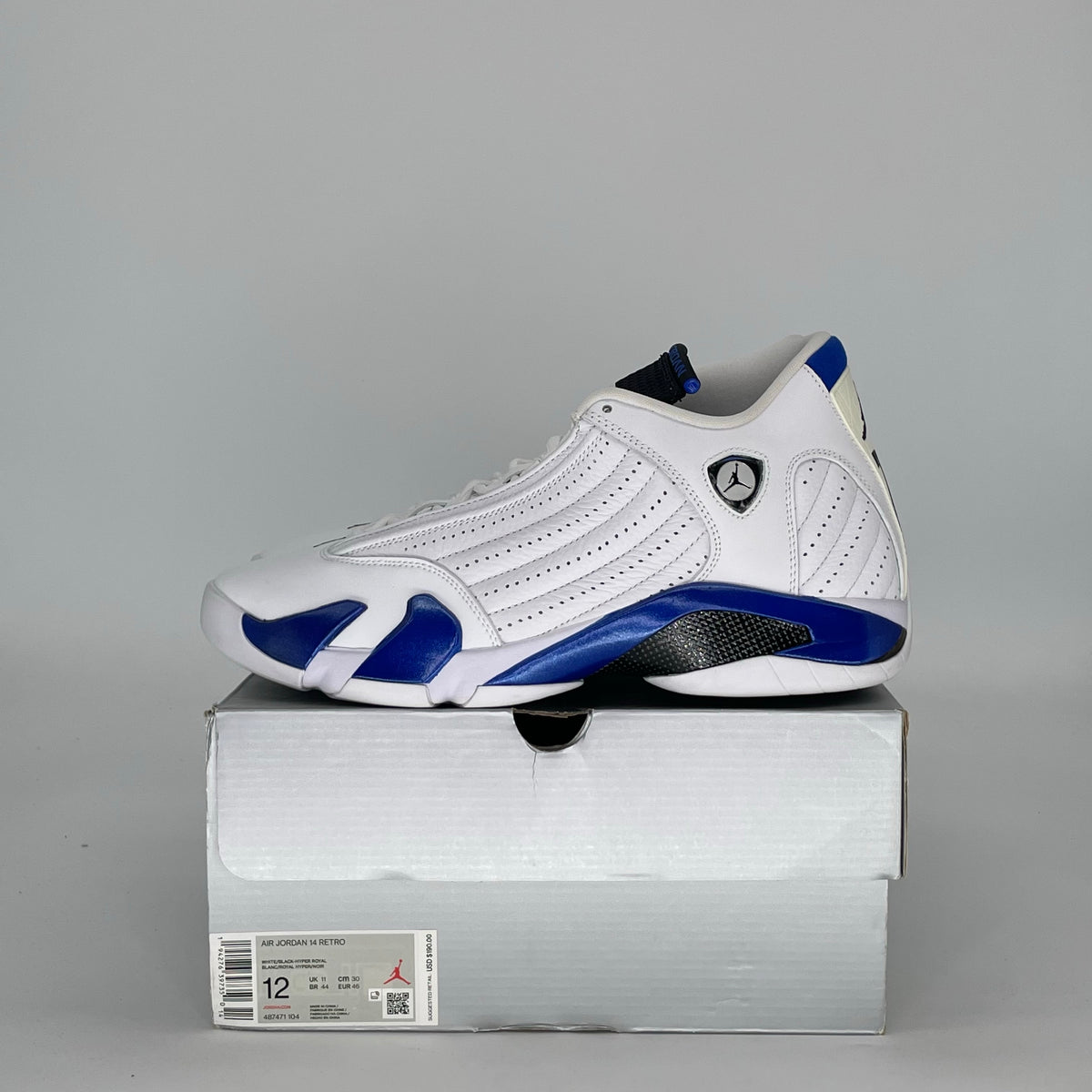 Jordan 14 Retro White Hyper Royal