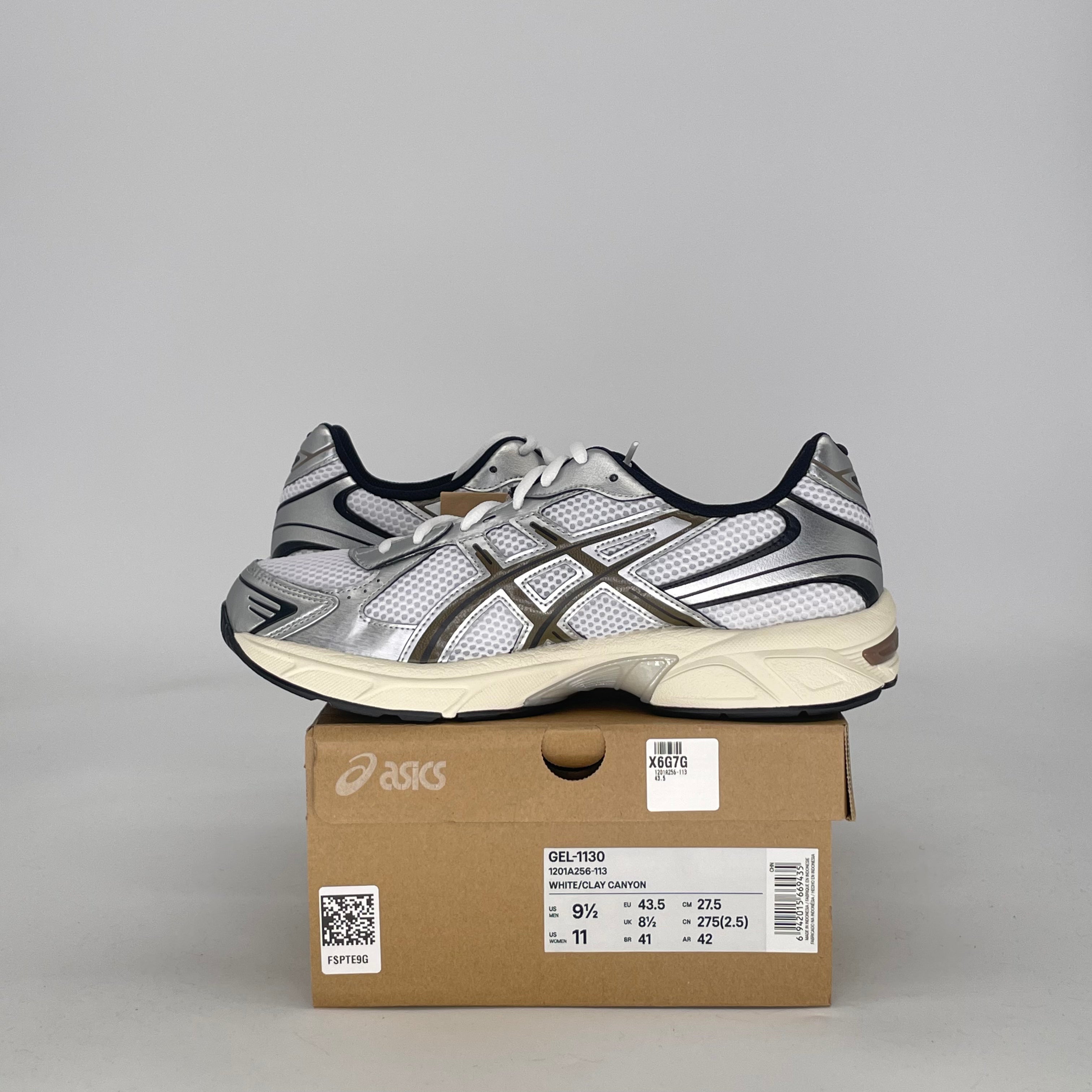 ASICS GEL-1130 WHITE CLAY CANYON 1201A256-113 SIZE 9.5/11W