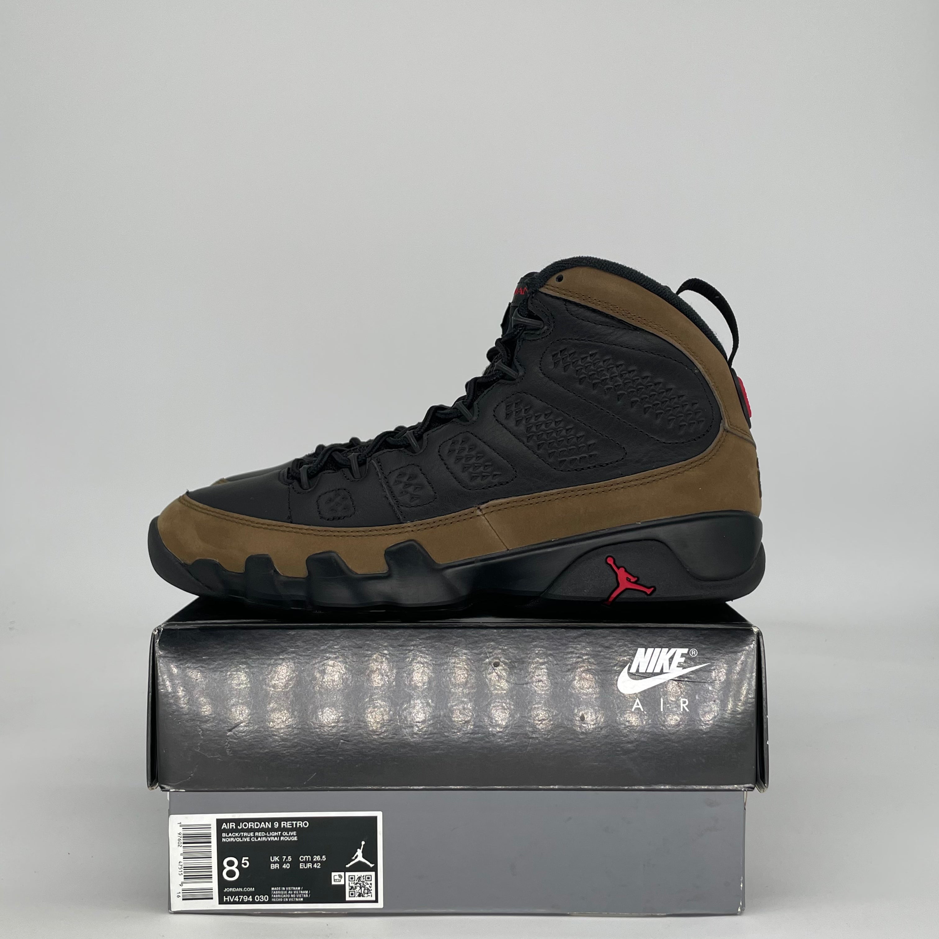AIR JORDAN 9 OLIVE HV4794-030 SIZE 8.5/10W