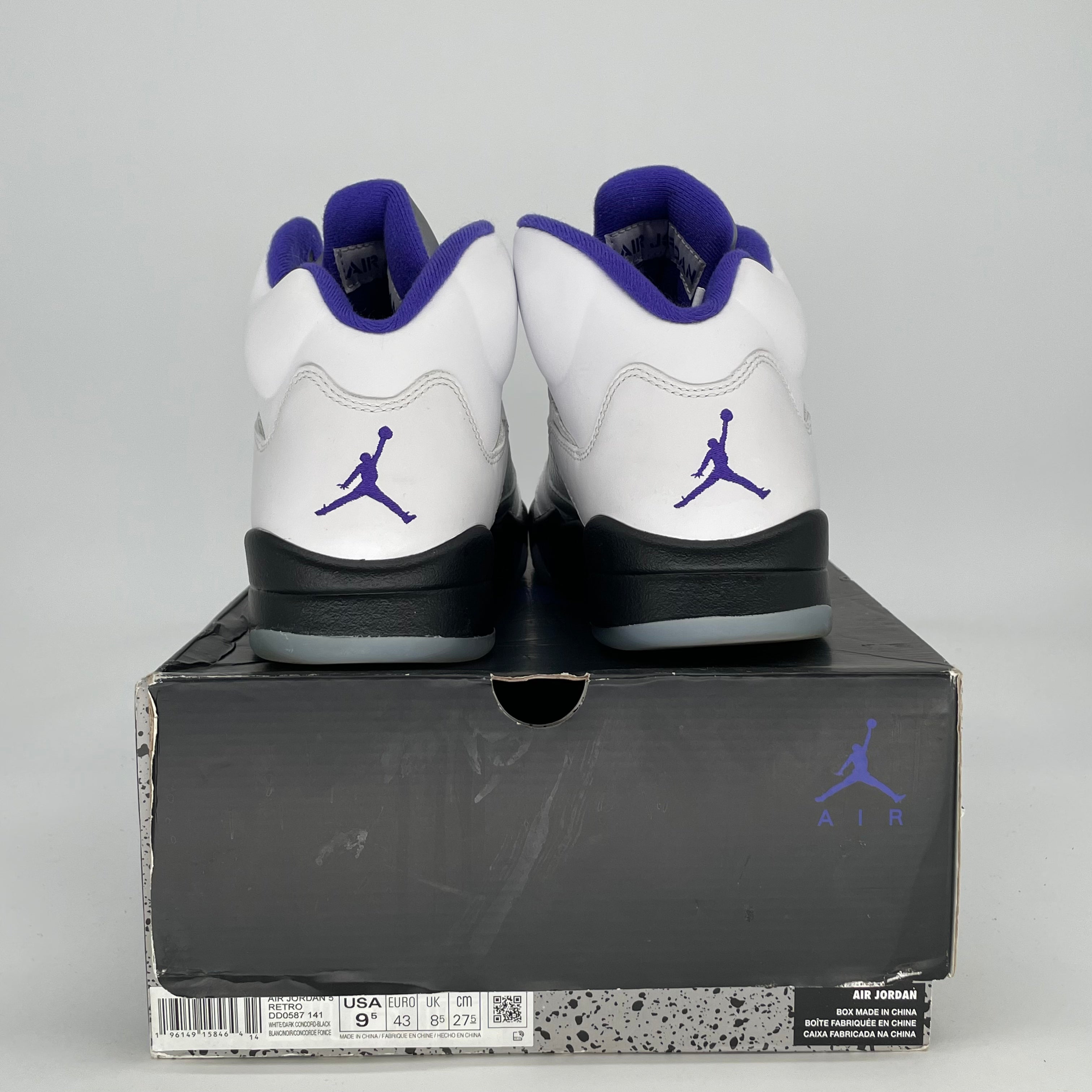 AIR JORDAN 5 DARK CONCORD DD0587-141 SIZE 9.5/11W