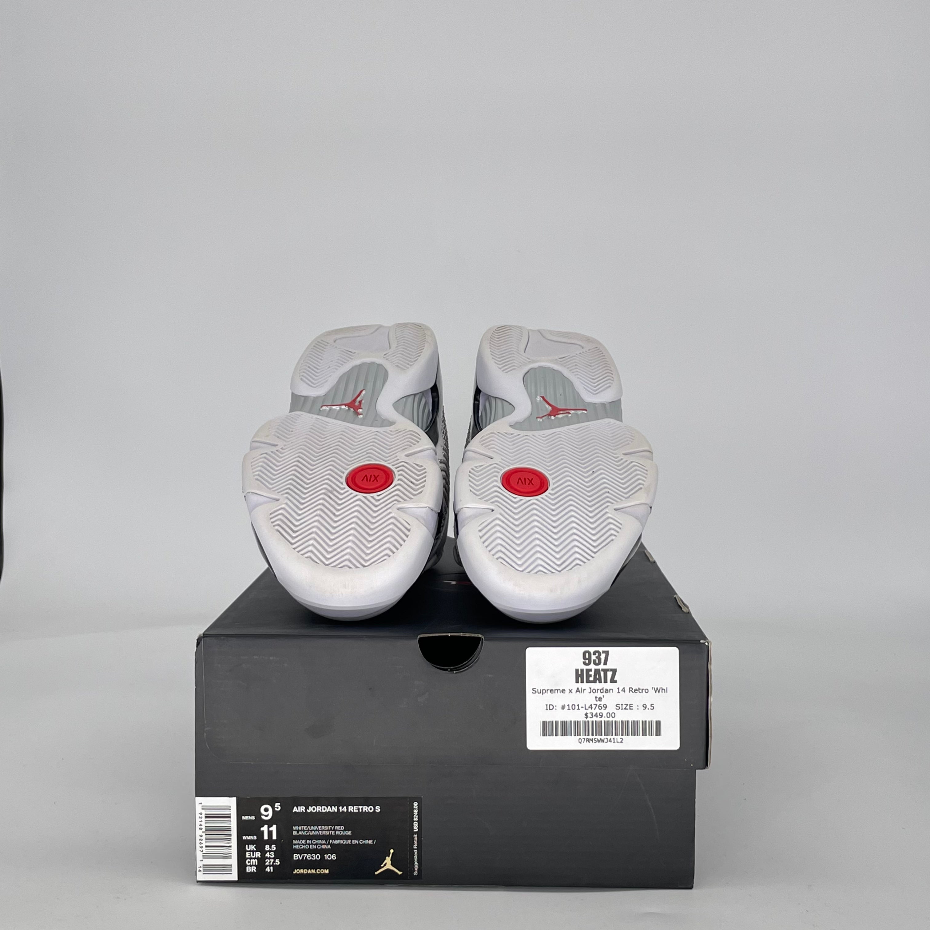 AIR JORDAN 14 SUPREME WHITE BV7630-106 SIZE 9.5/11W