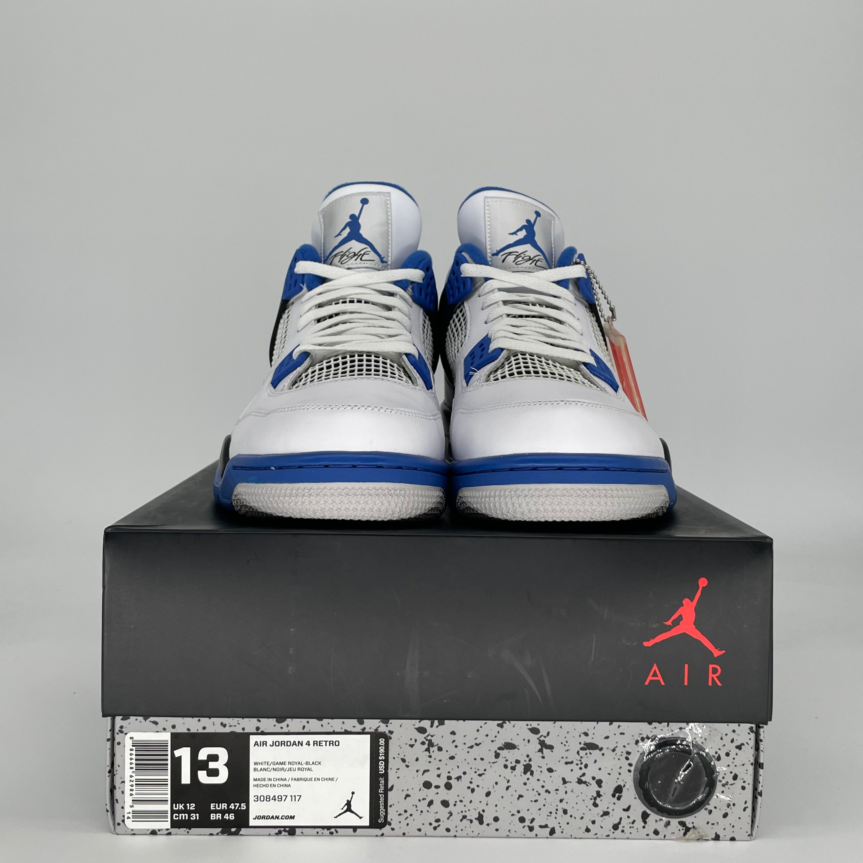 AIR JORDAN 4 MOTORSPORTS 308497-117 SIZE 13/14.5W