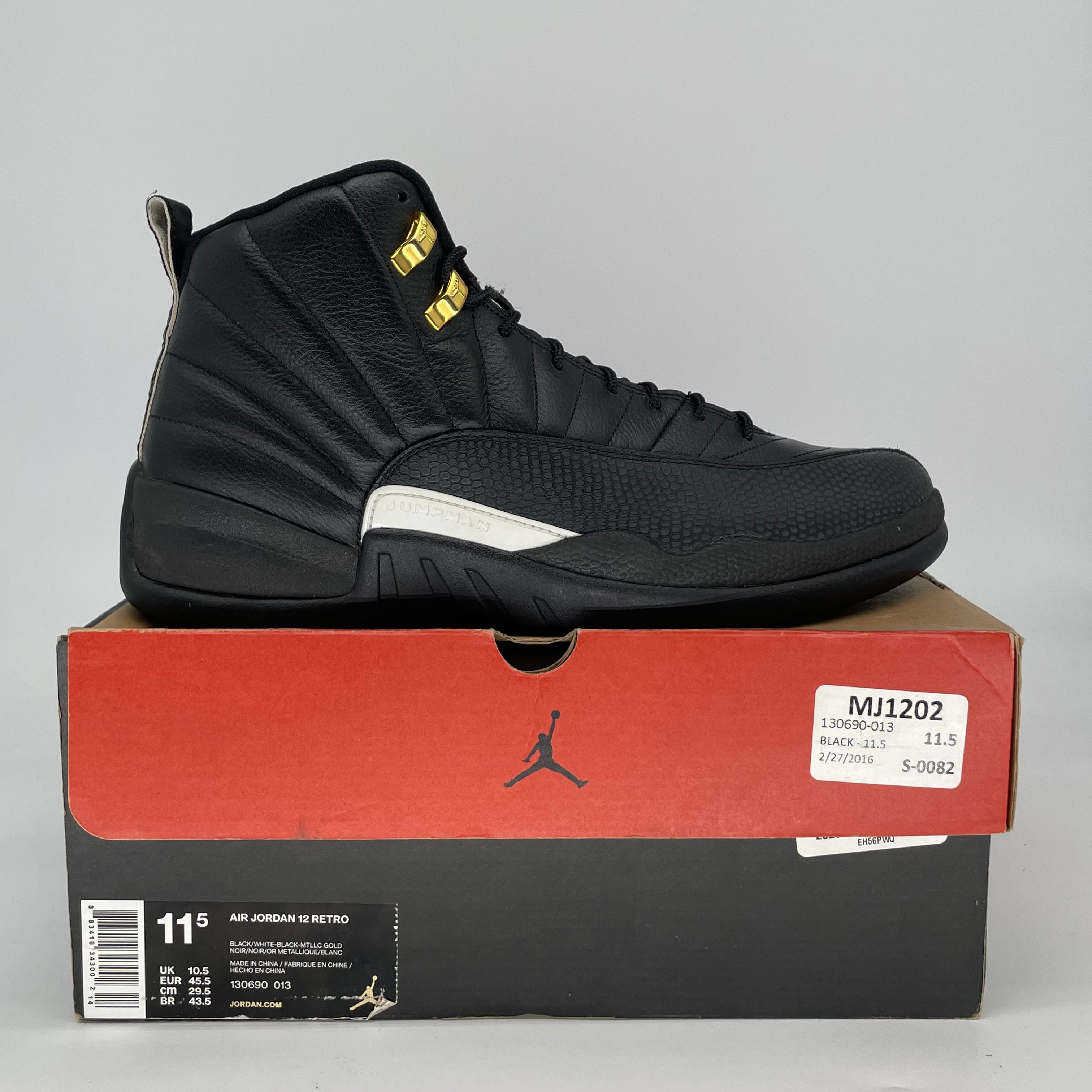 AIR JORDAN 12 THE MASTER 130690-013 SIZE 11.5/13W