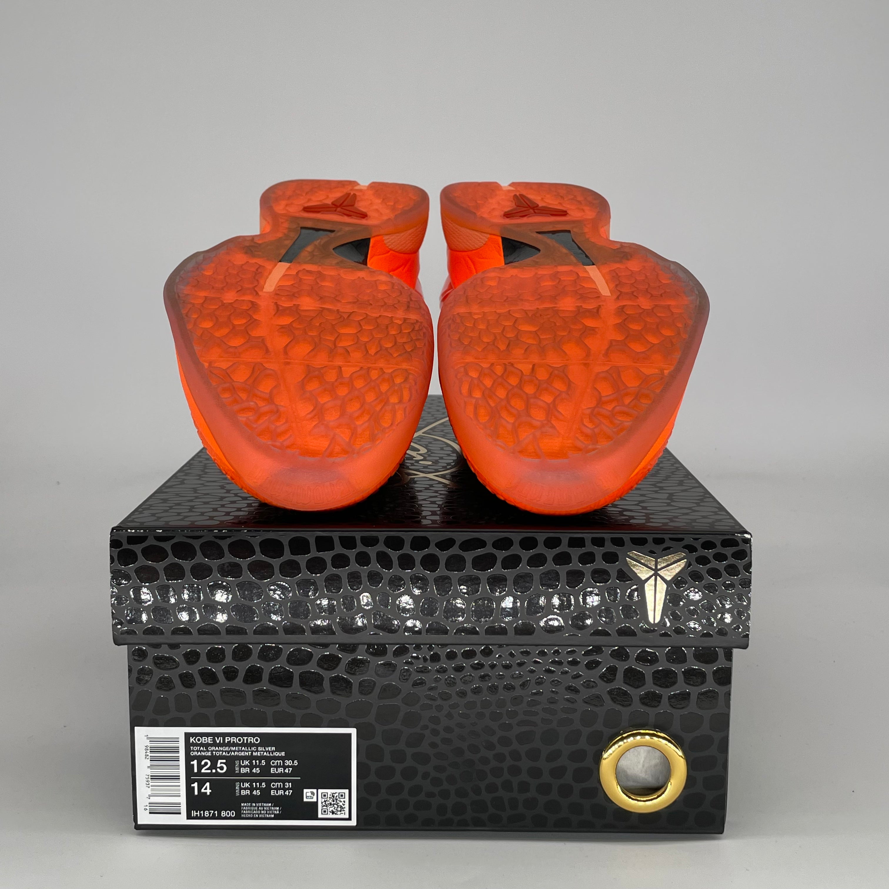 NIKE KOBE 6 PROTRO TOTAL ORANGE IH1871-800 SIZE 12.5/14W
