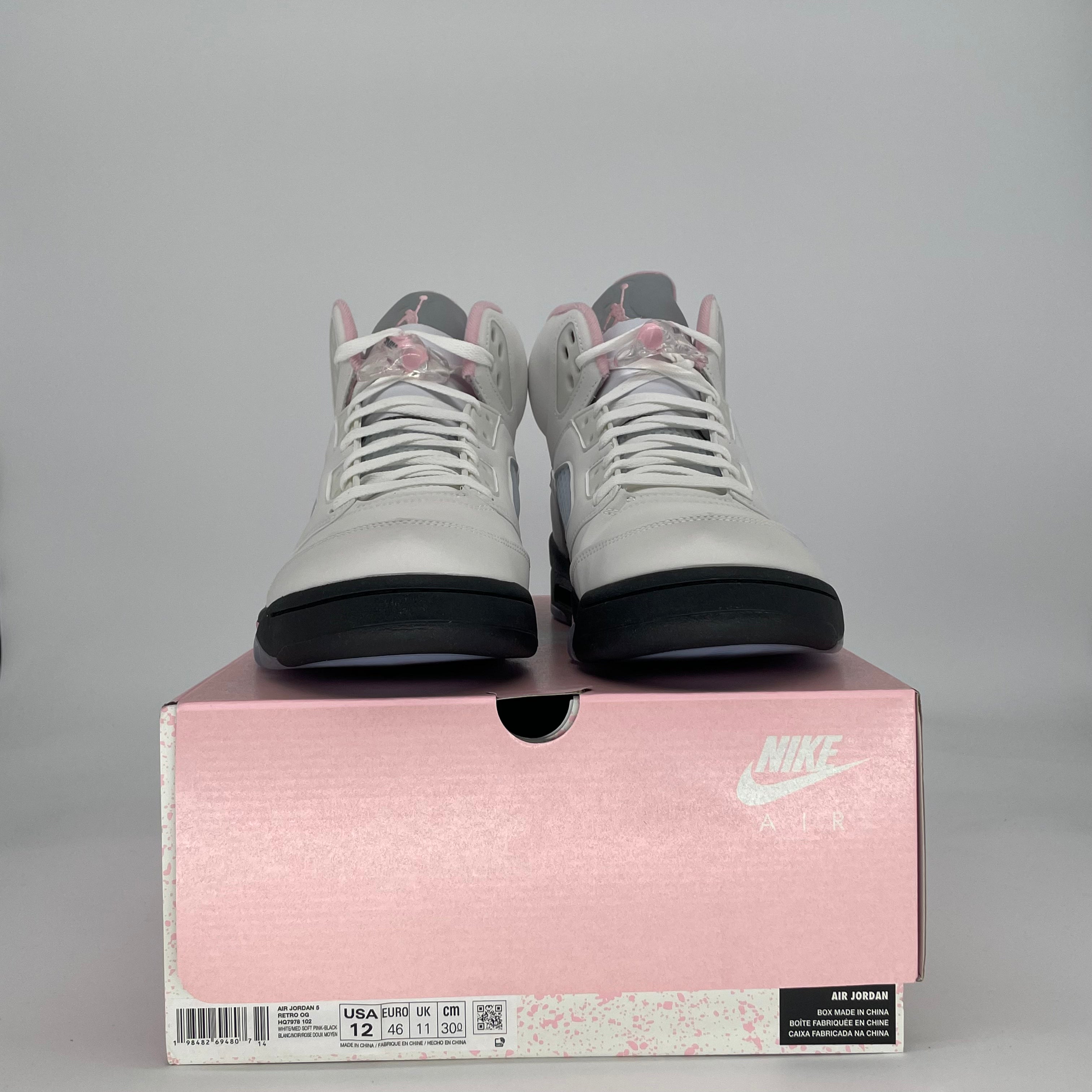 AIR JORDAN 5 MEDIUM SOFT PINK HQ7978-102 SIZE 12/13.5W