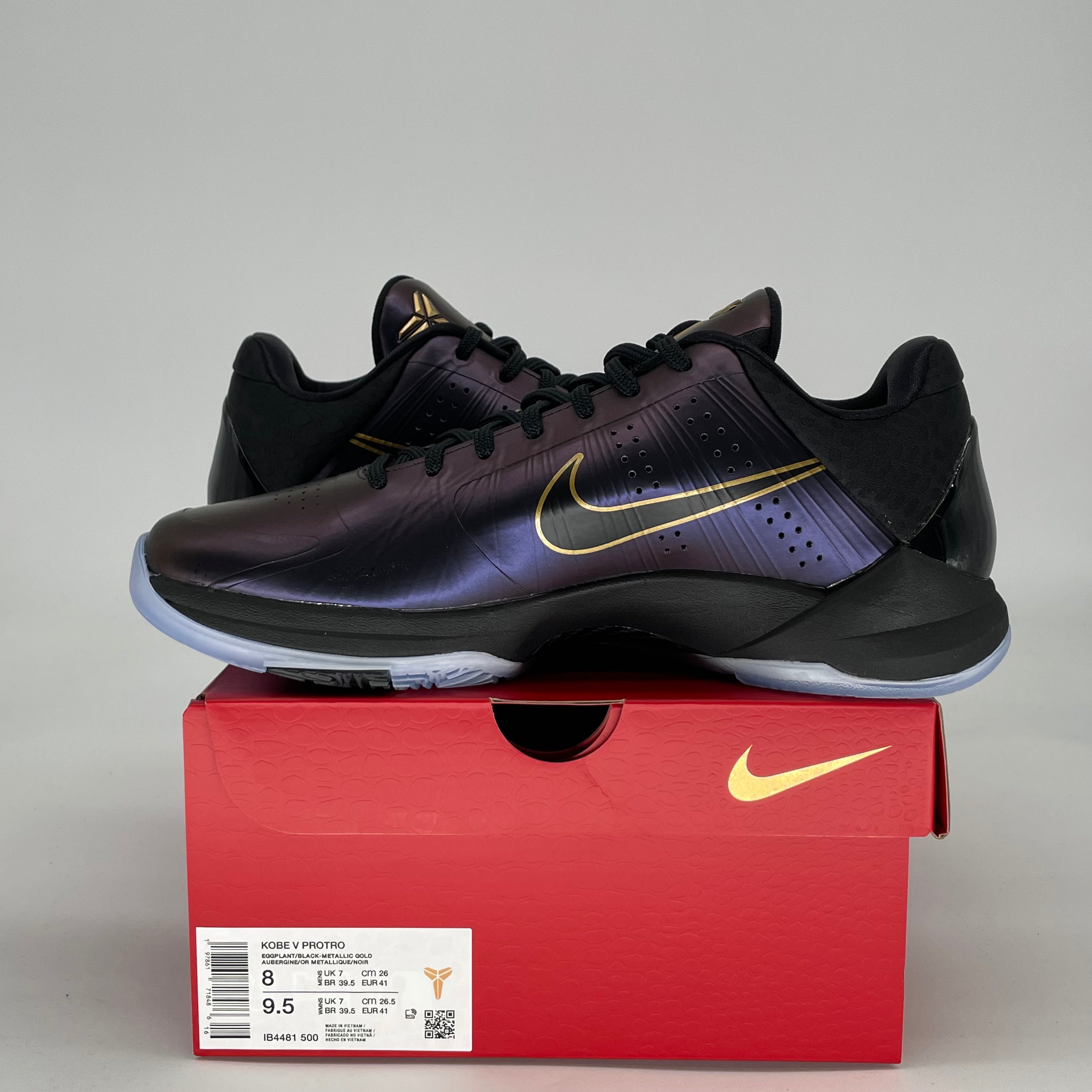NIKE KOBE 5 PROTRO YEAR OF THE MAMBA EGGPLANT IB4481-500 SIZE 8/9.5W