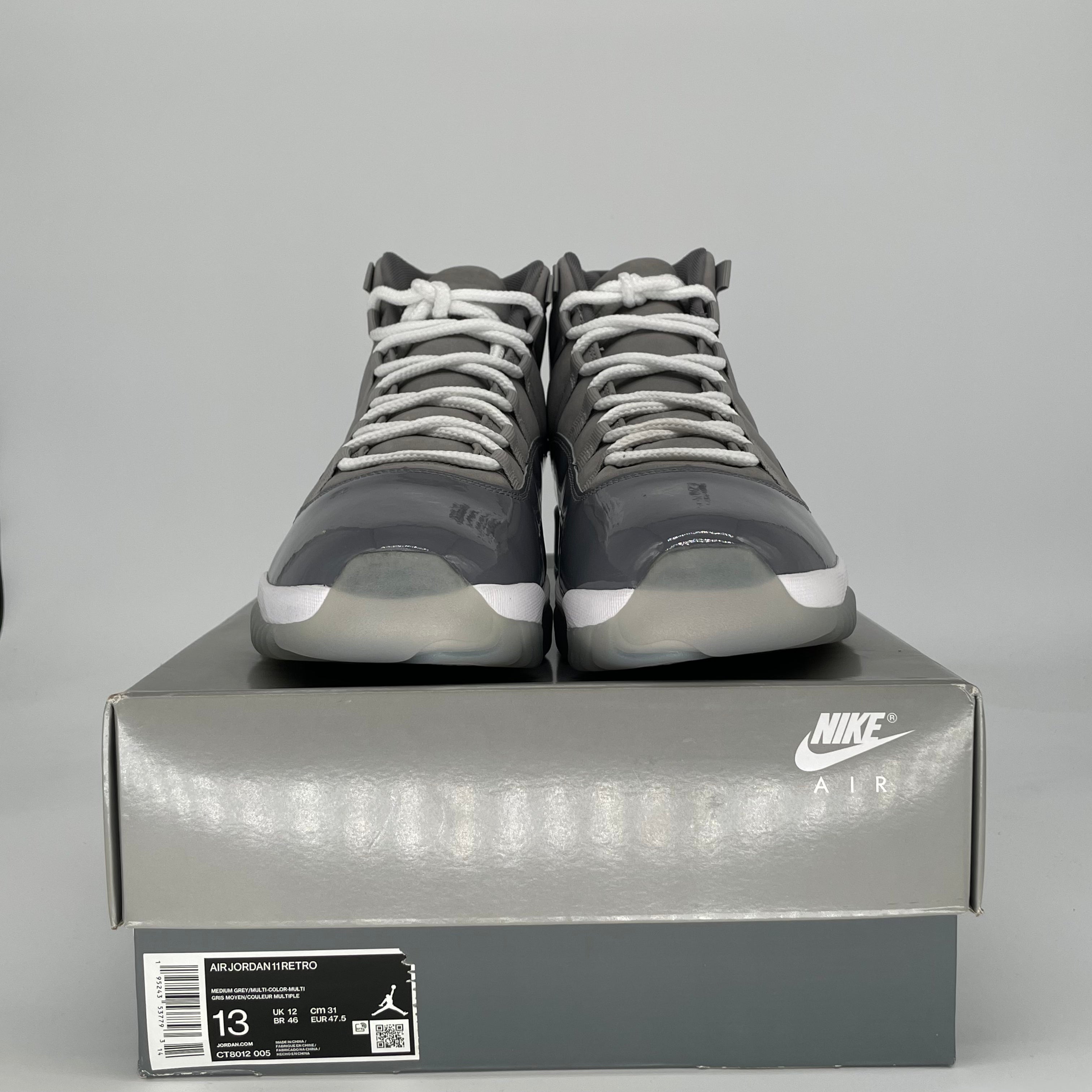 AIR JORDAN 11 COOL GREY CT8012-005 SIZE 13/14.5W