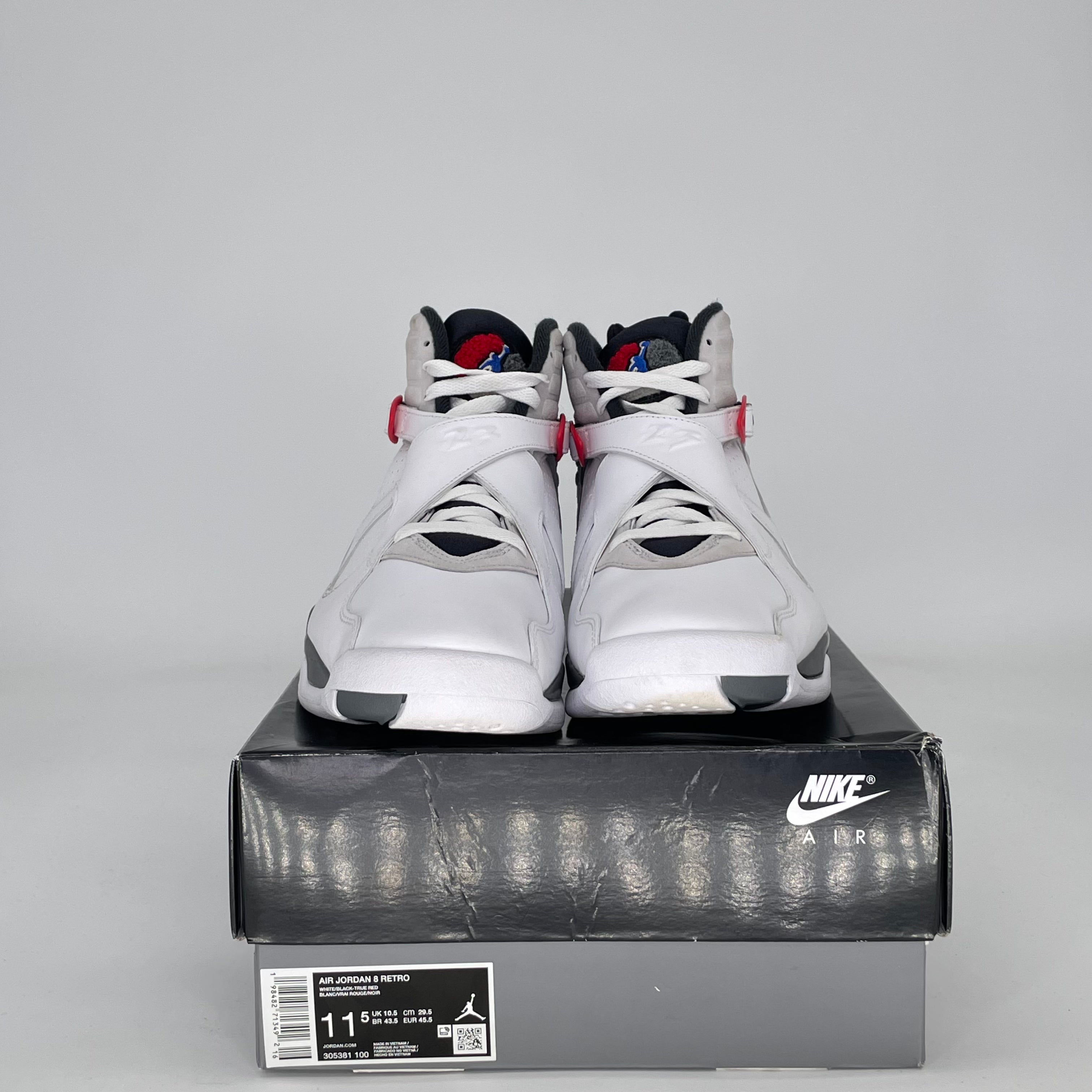 AIR JORDAN 8 WHITE TRUE RED BUGS BUNNY 305381-100 SIZE 11.5/13W