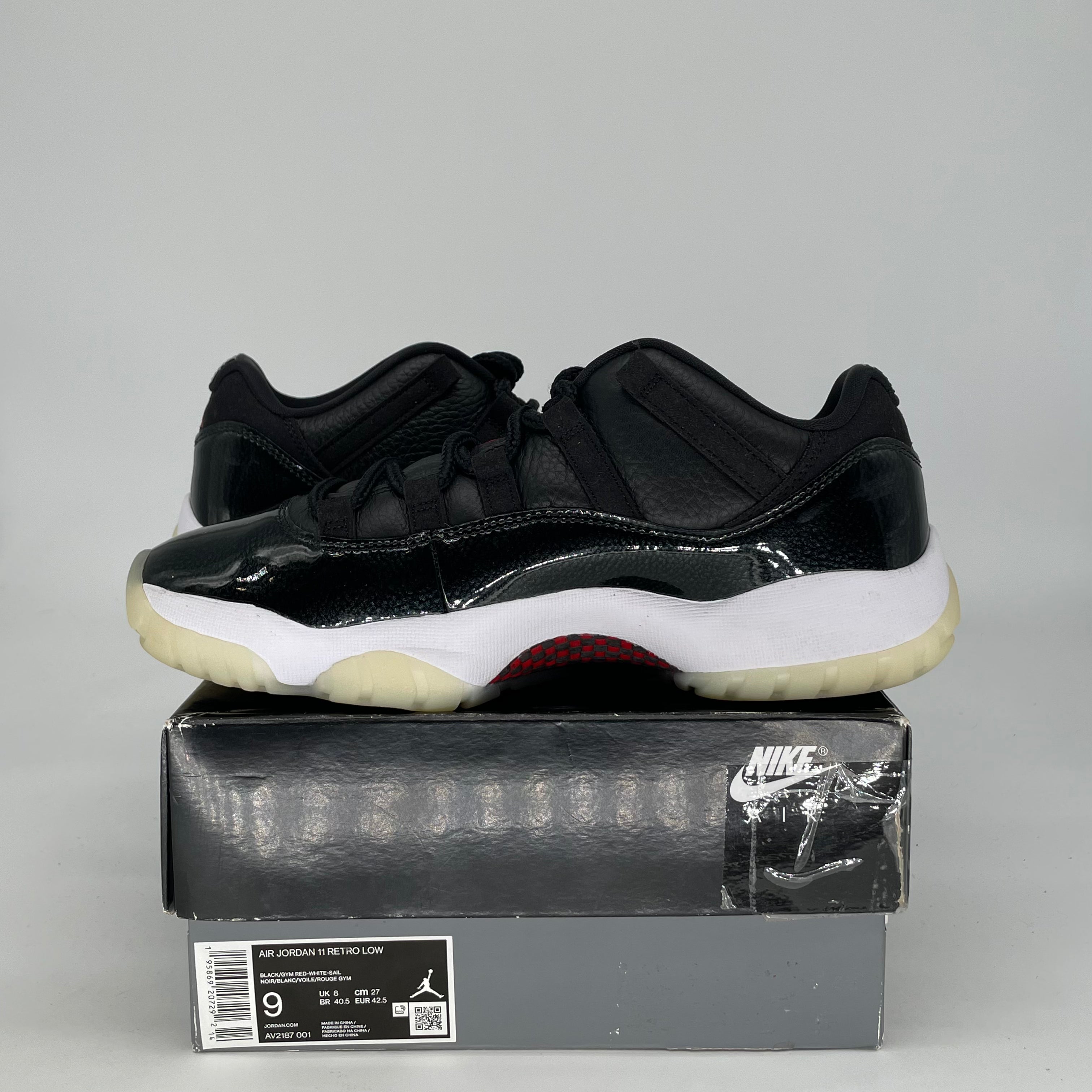 AIR JORDAN 11 LOW 72-10 AV2187-001 SIZE 9/10.5W