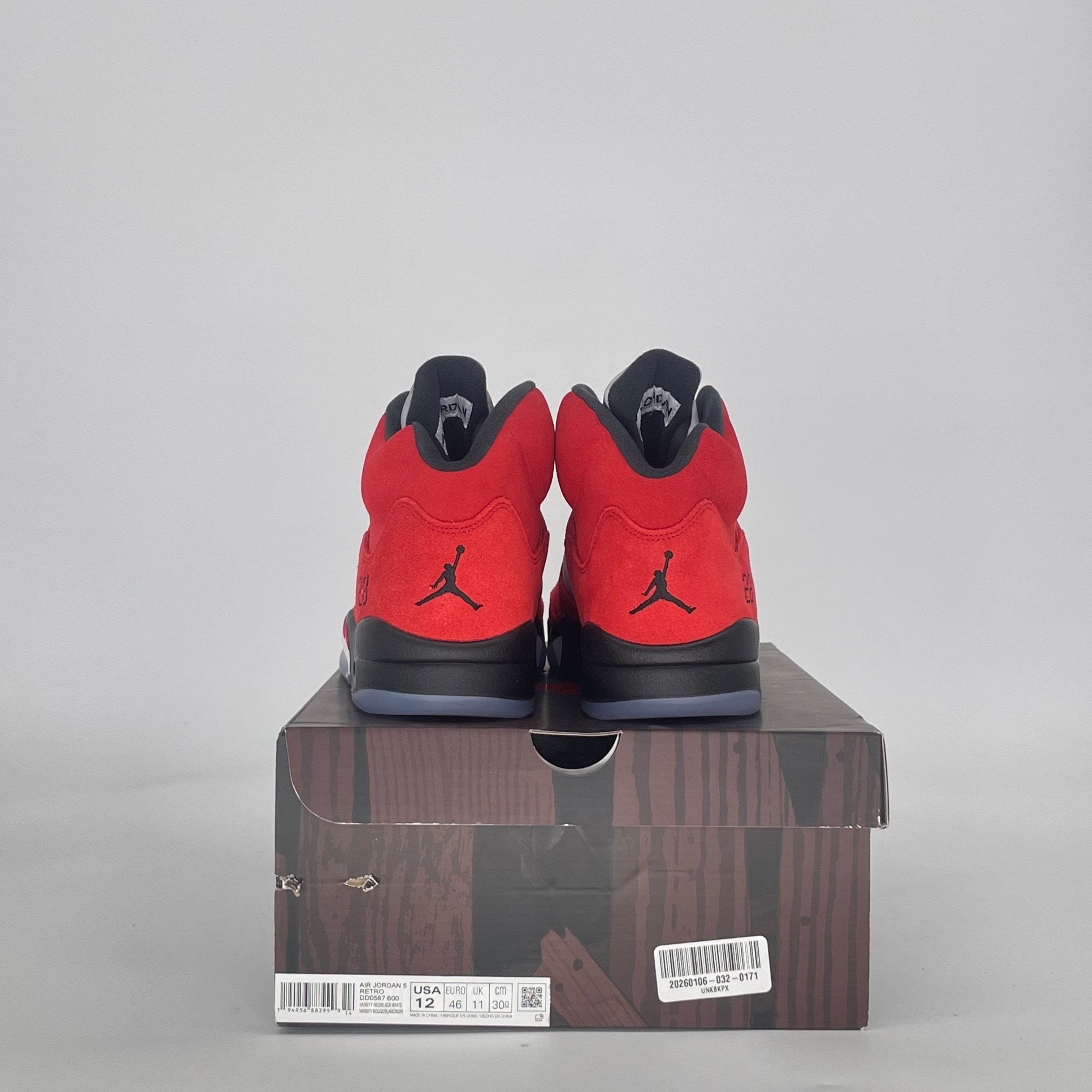 AIR JORDAN 5 RAGING BULL RED DD0587-600 SIZE 12/13.5W