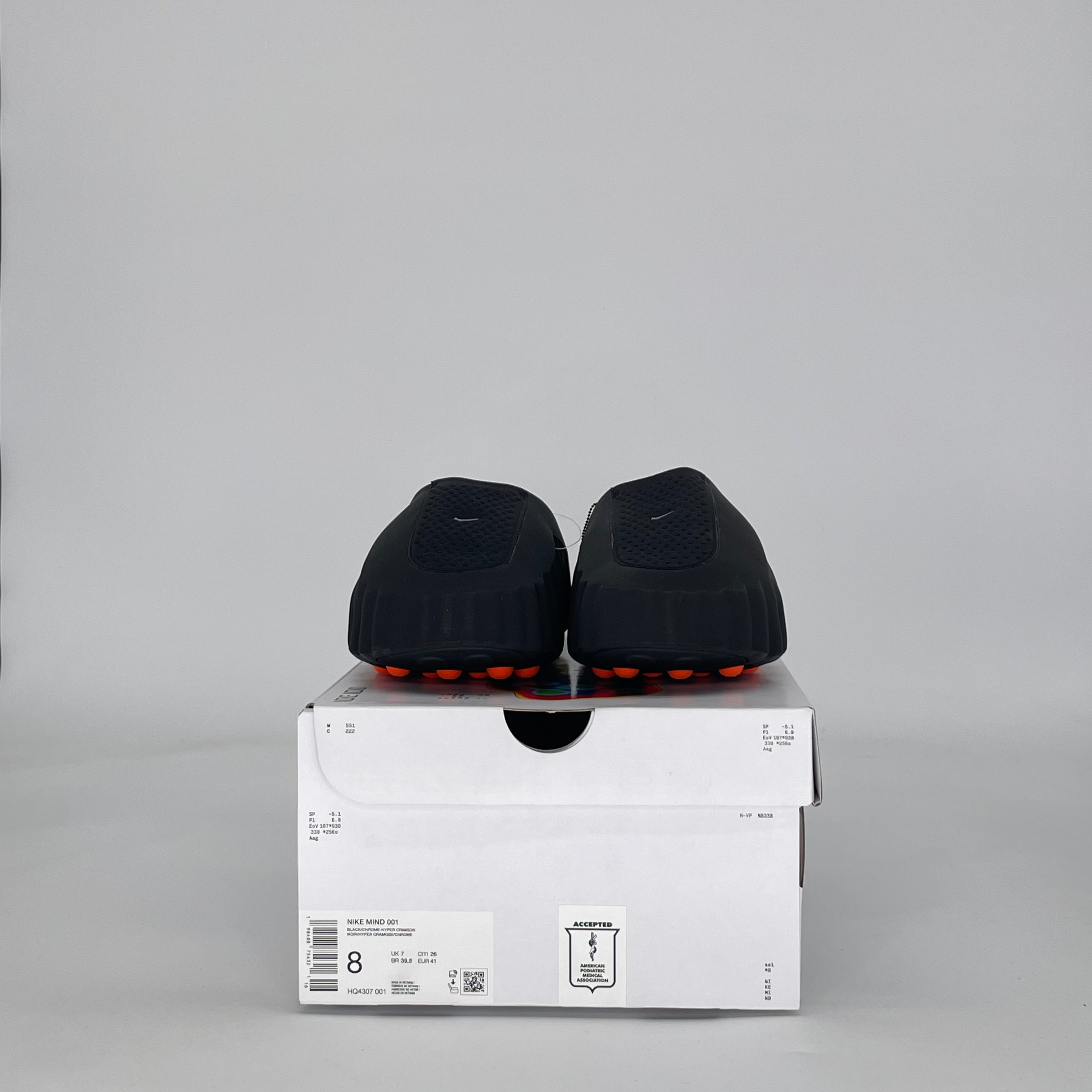 NIKE MIND 001 SLIDE BLACK CHROME HQ4307-001 SIZE 8/9.5W