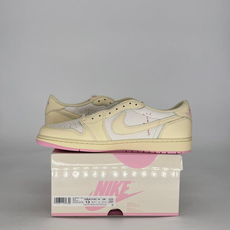 AIR JORDAN 1 LOW TRAVIS SCOTT SHY PINK IQ7604-100 SIZE 13/14.5W
