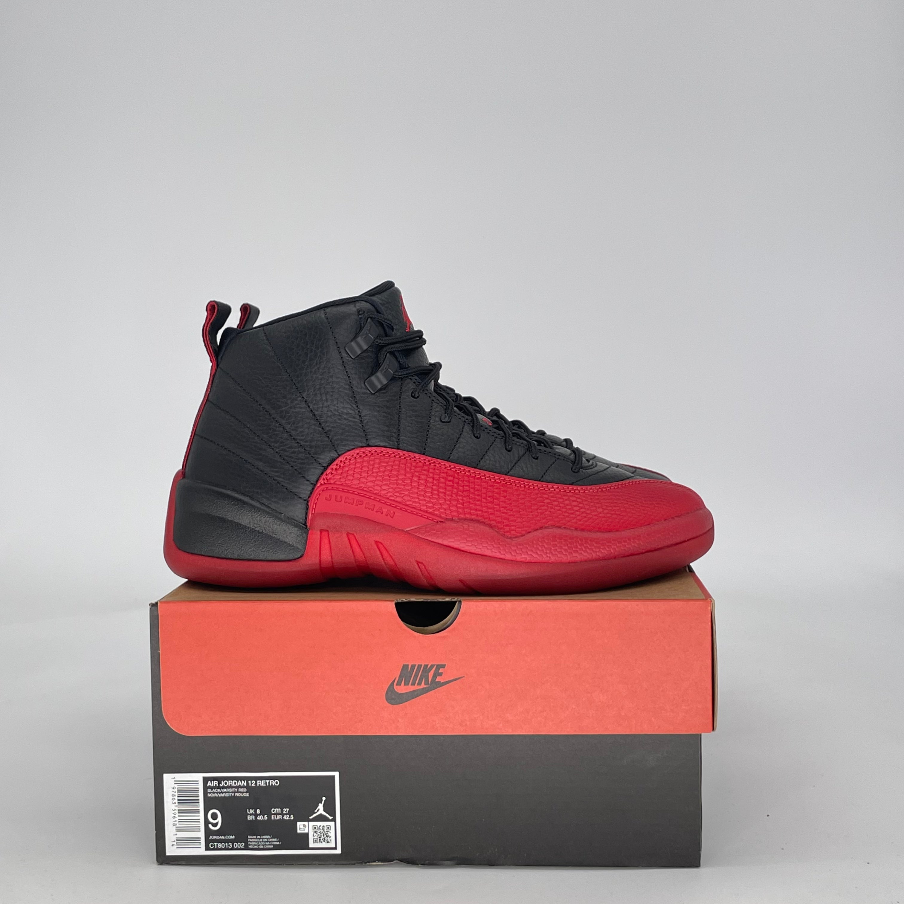 AIR JORDAN 12 FLU GAME CT8013-002 SIZE 9/10.5W