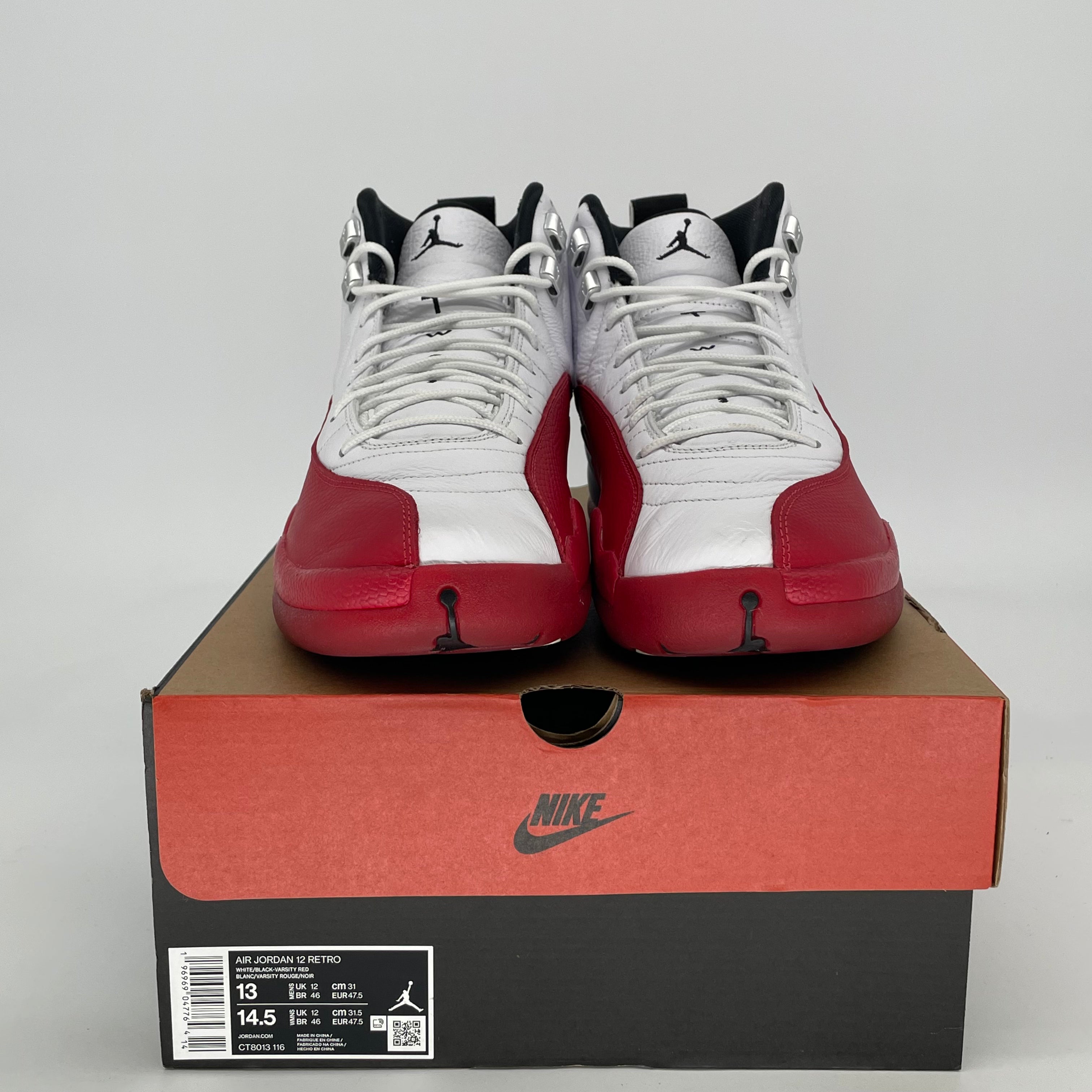 AIR JORDAN 12 CHERRY CT8013-116 SIZE 13/14.5W