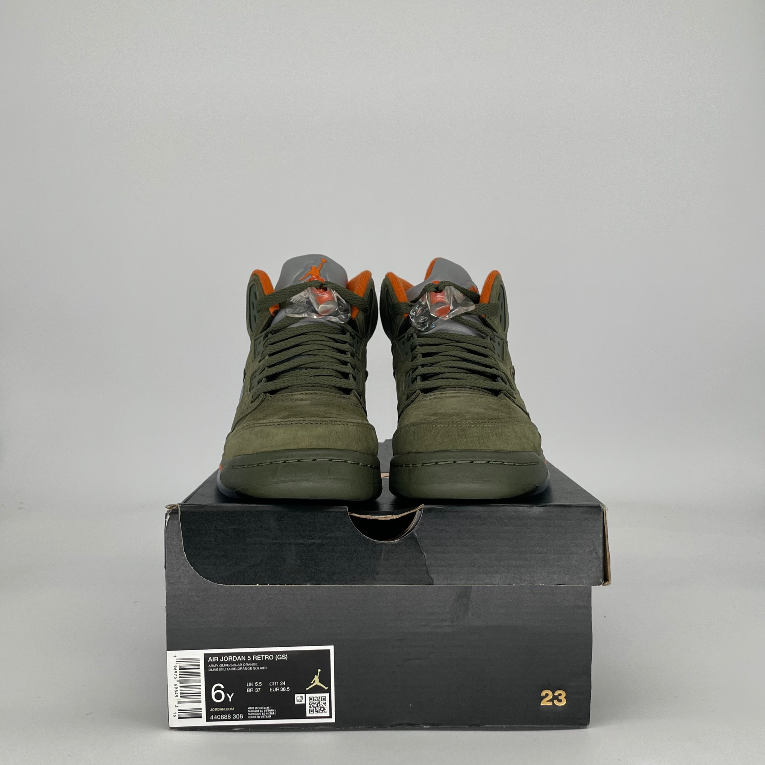 AIR JORDAN 5 OLIVE 440888-308 SIZE 6/7.5W