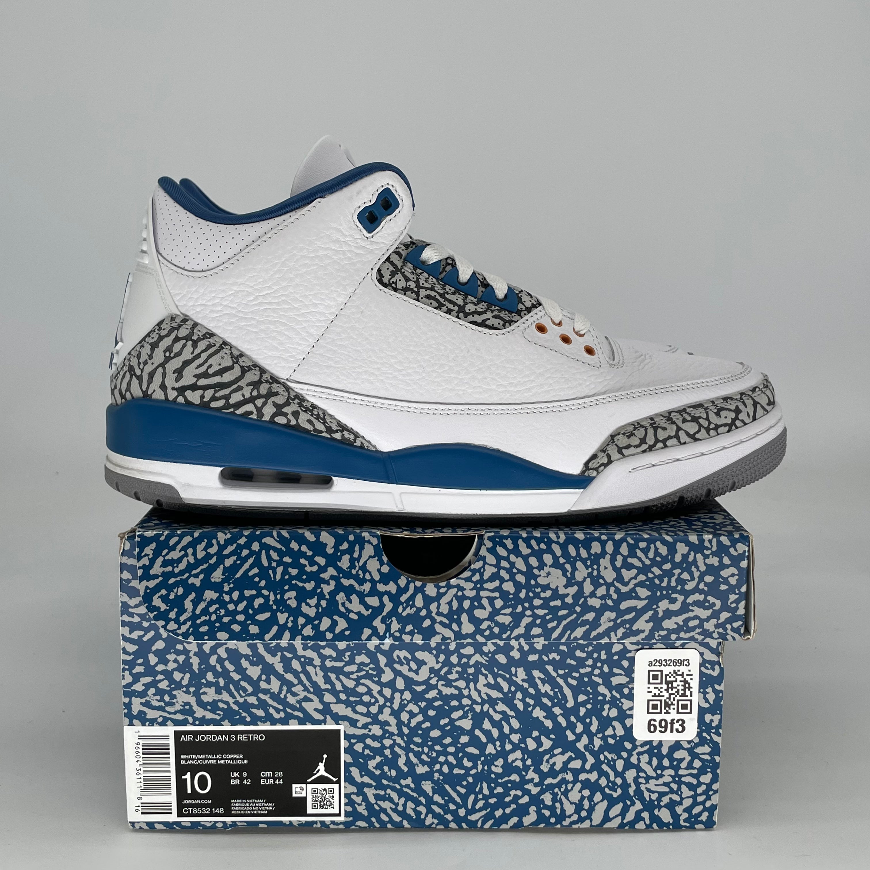 AIR JORDAN 3 WIZARDS CT8532-148 SIZE 10/115W