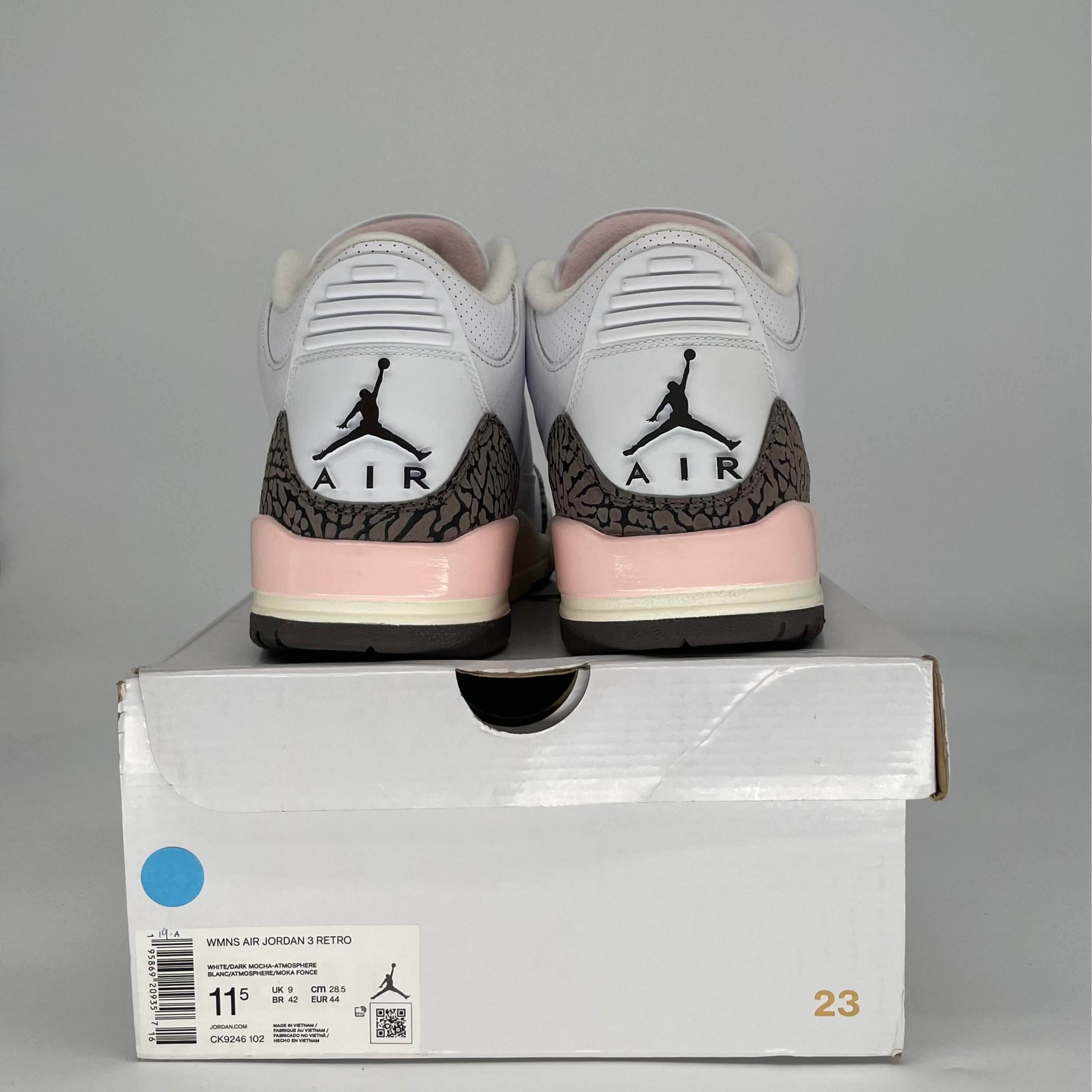 AIR JORDAN 3 NEAPOLITAN DARK MAOCHA W CK9246-102 SIZE 10/11.5W
