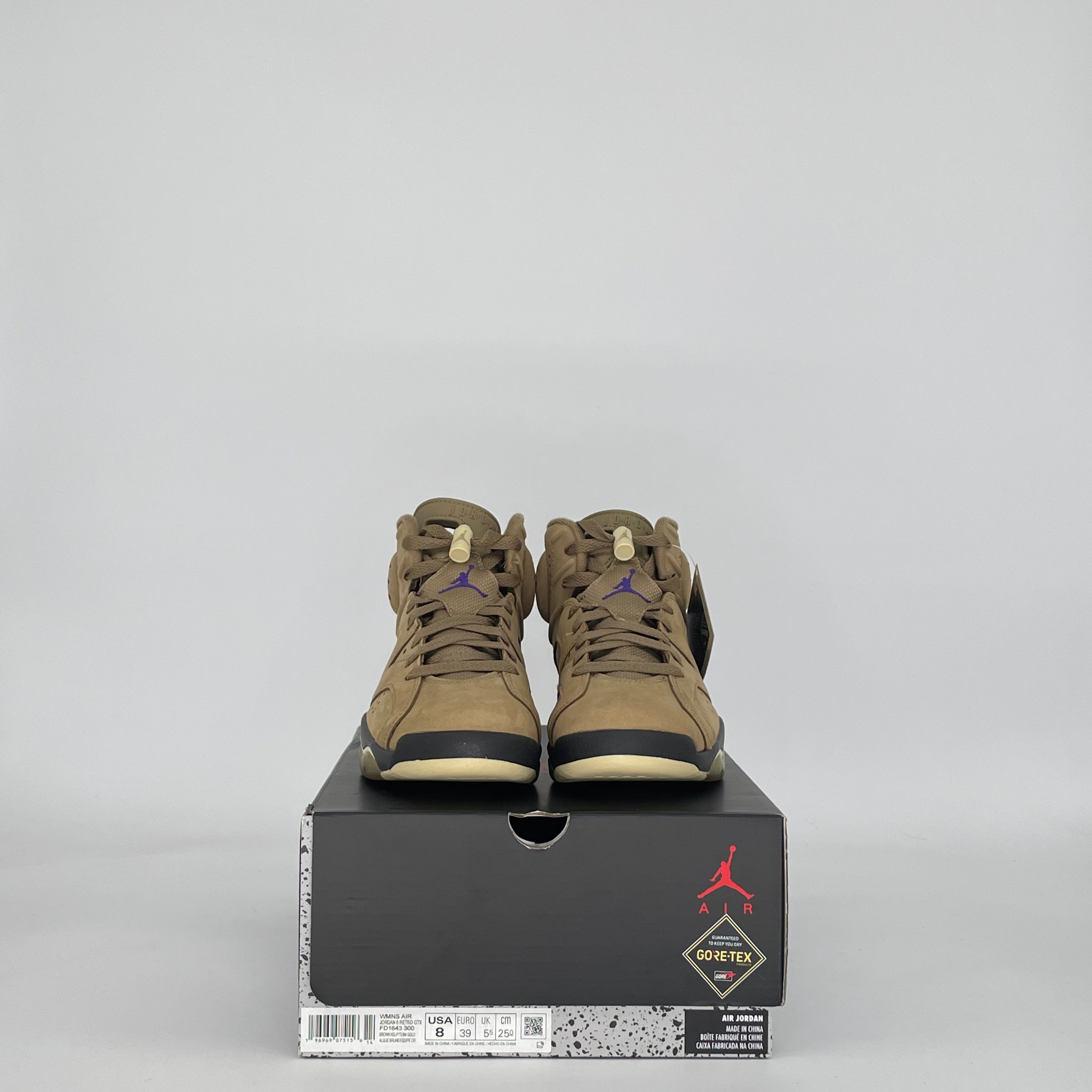 AIR JORDAN 6 GORE-TEX BROWN KELP FD1643-300 SIZE 6.5/8W