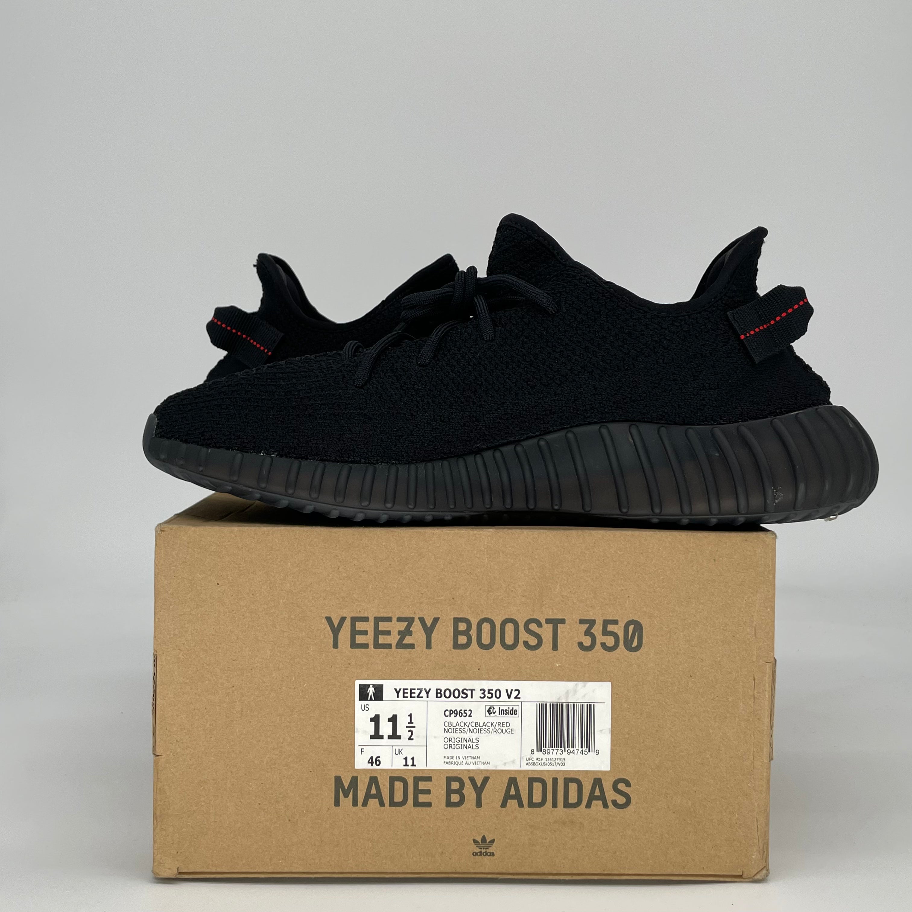 ADIDAS YEZZY BOOST 350 V2 BLACK RED CP9652 SIZE 11.5/13W