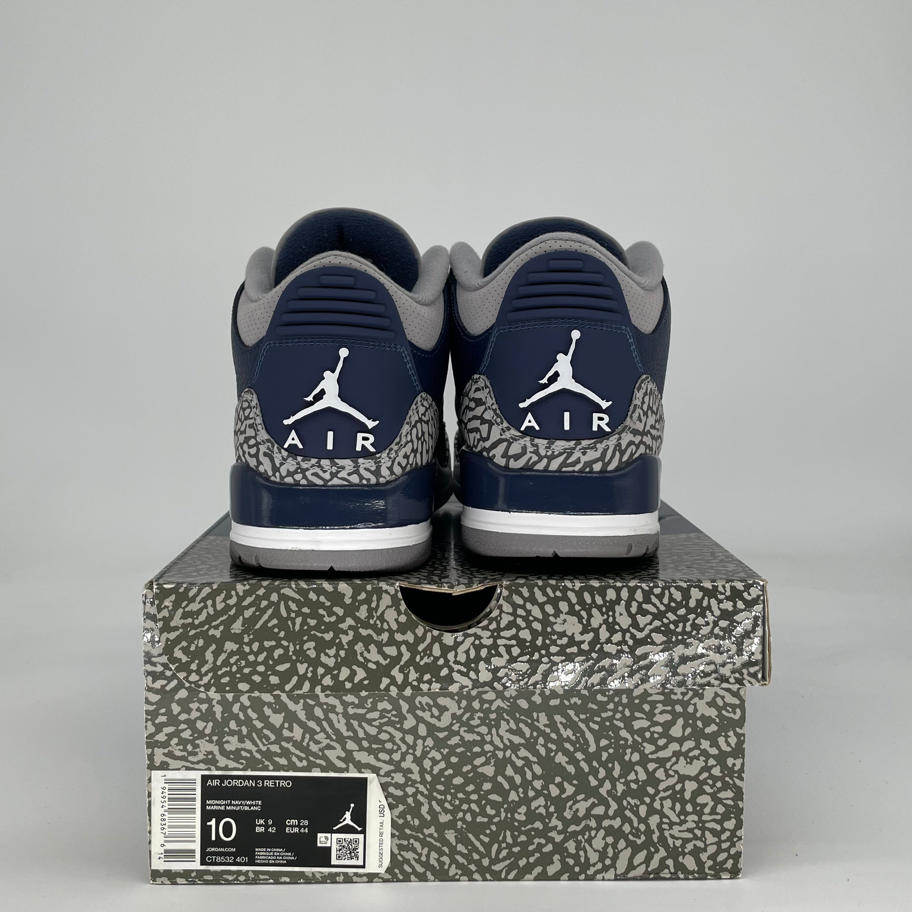 AIR JORDAN 3 GEORGETOWN CT8532-401 SIZE 10/11.5W