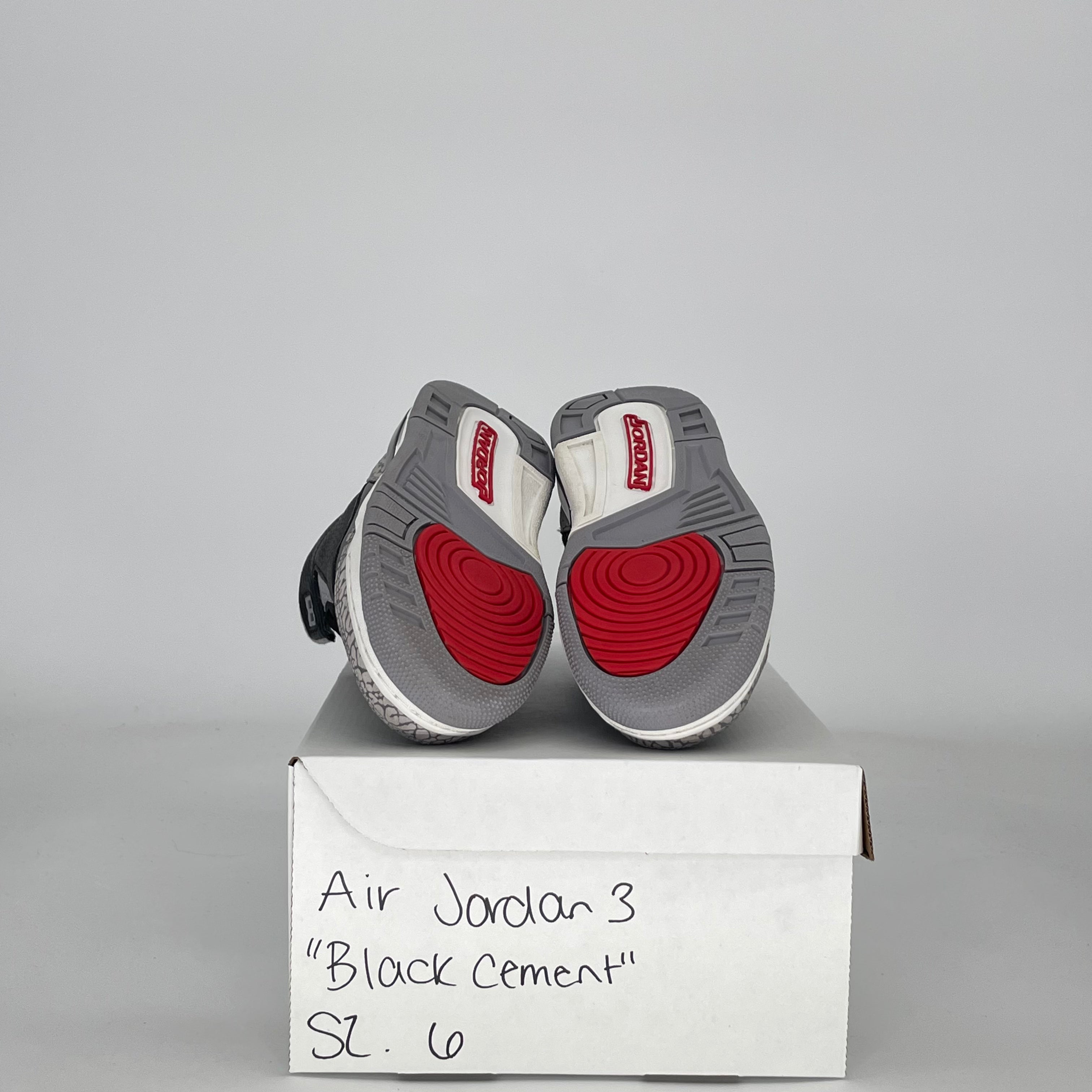 AIR JORDAN 3 BLACK CEMENT DM0967-010 SIZE 6/7.5W GS