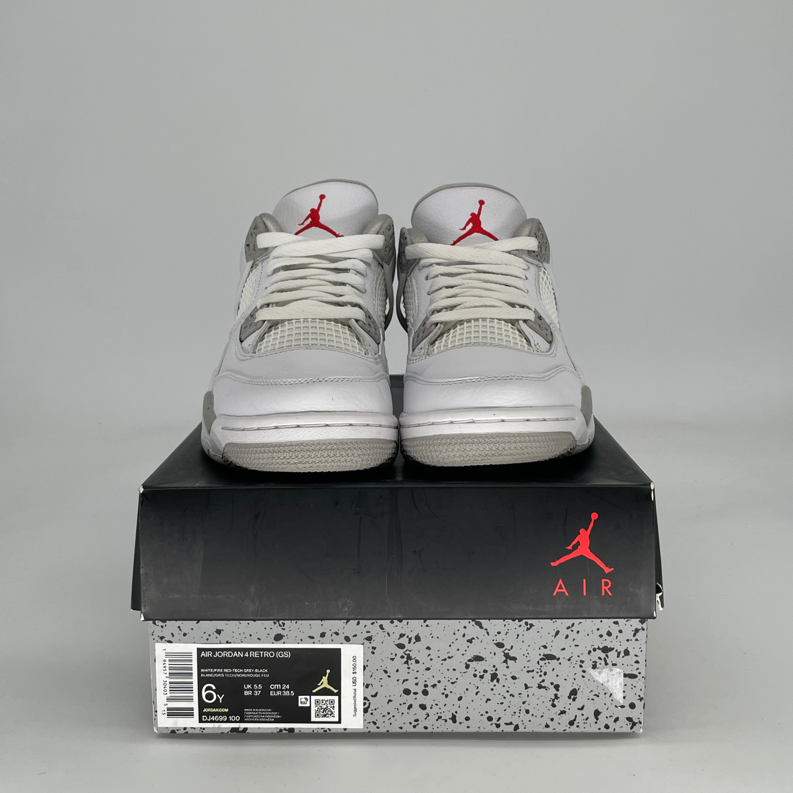 AIR JORDAN 4 WHITE OREO DJ4699-100 SIZE 6/7.5W