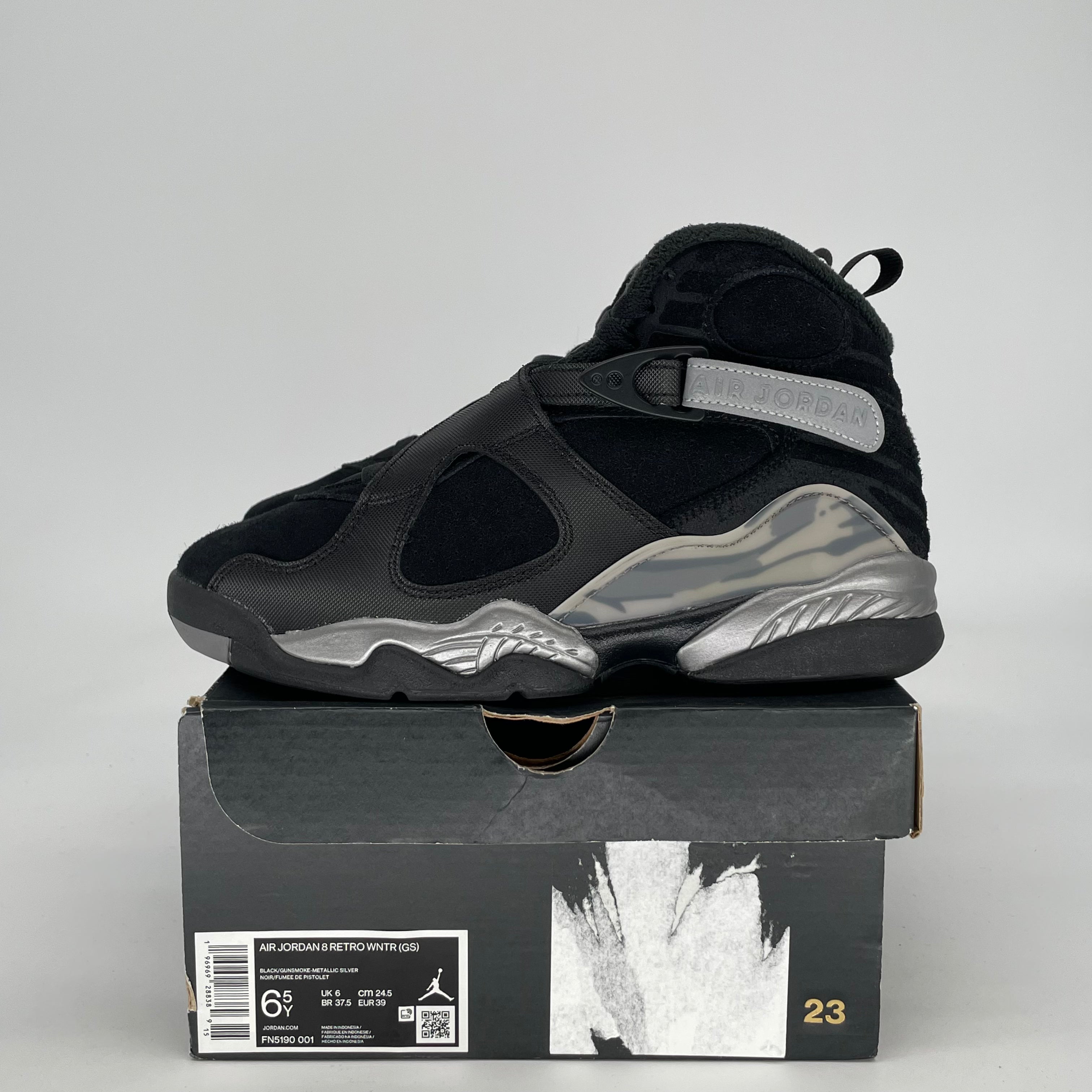 AIR JORDAN 8 WINTERIZED GUNSMOKE FN5190-001 SIZE 6.5/8W