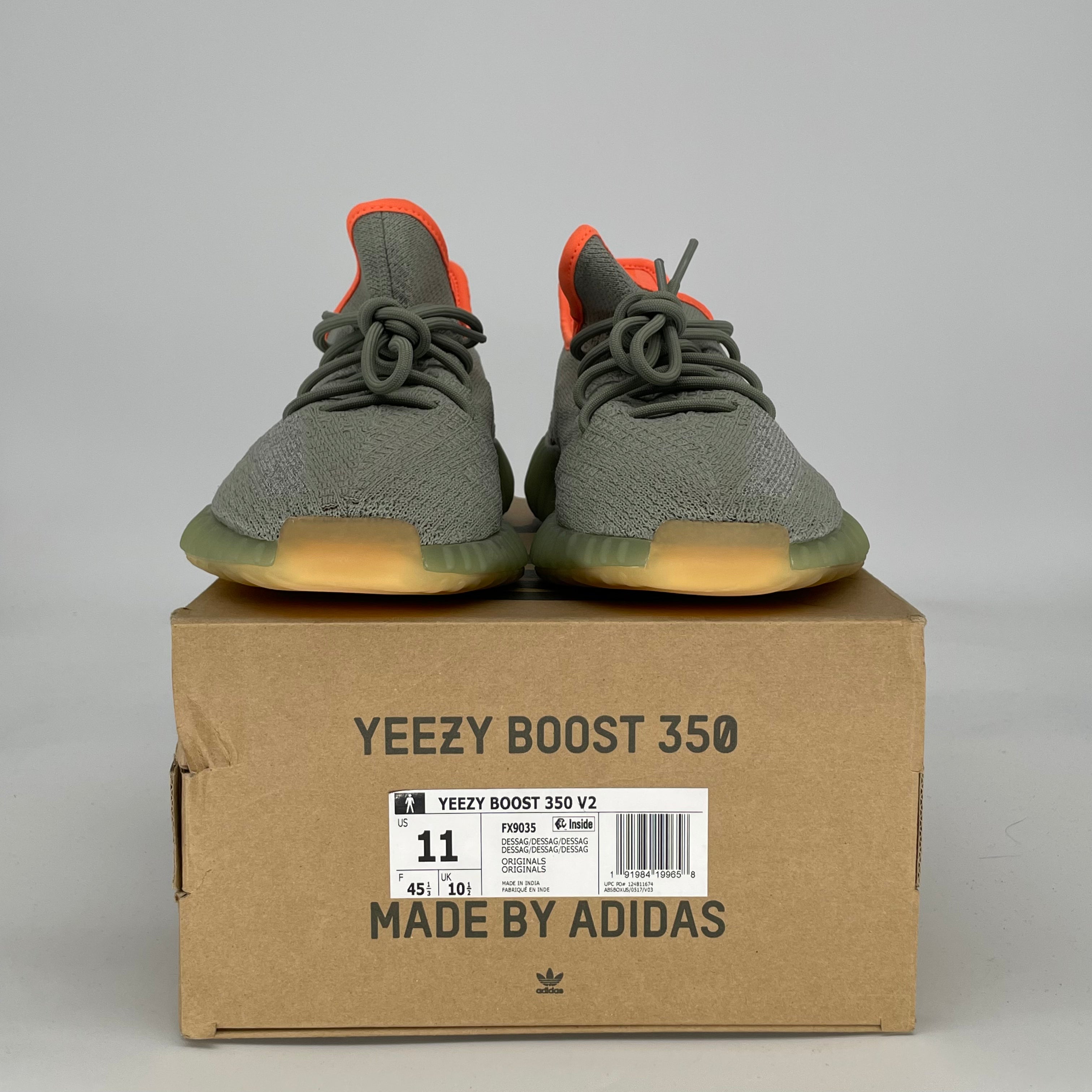 ADIDAS YEEZY 350 V2 DESERT SAGE FX9035 SIZE 11/12.5W