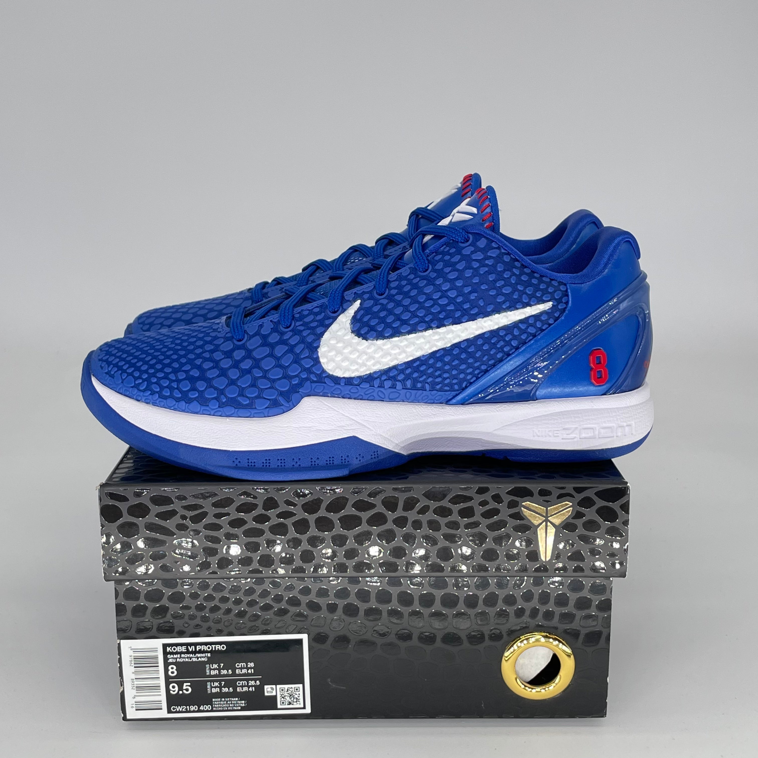 NIKE KOBE 6 PROTRO DODGERS CW2190-400 SIZE 8/9.5W