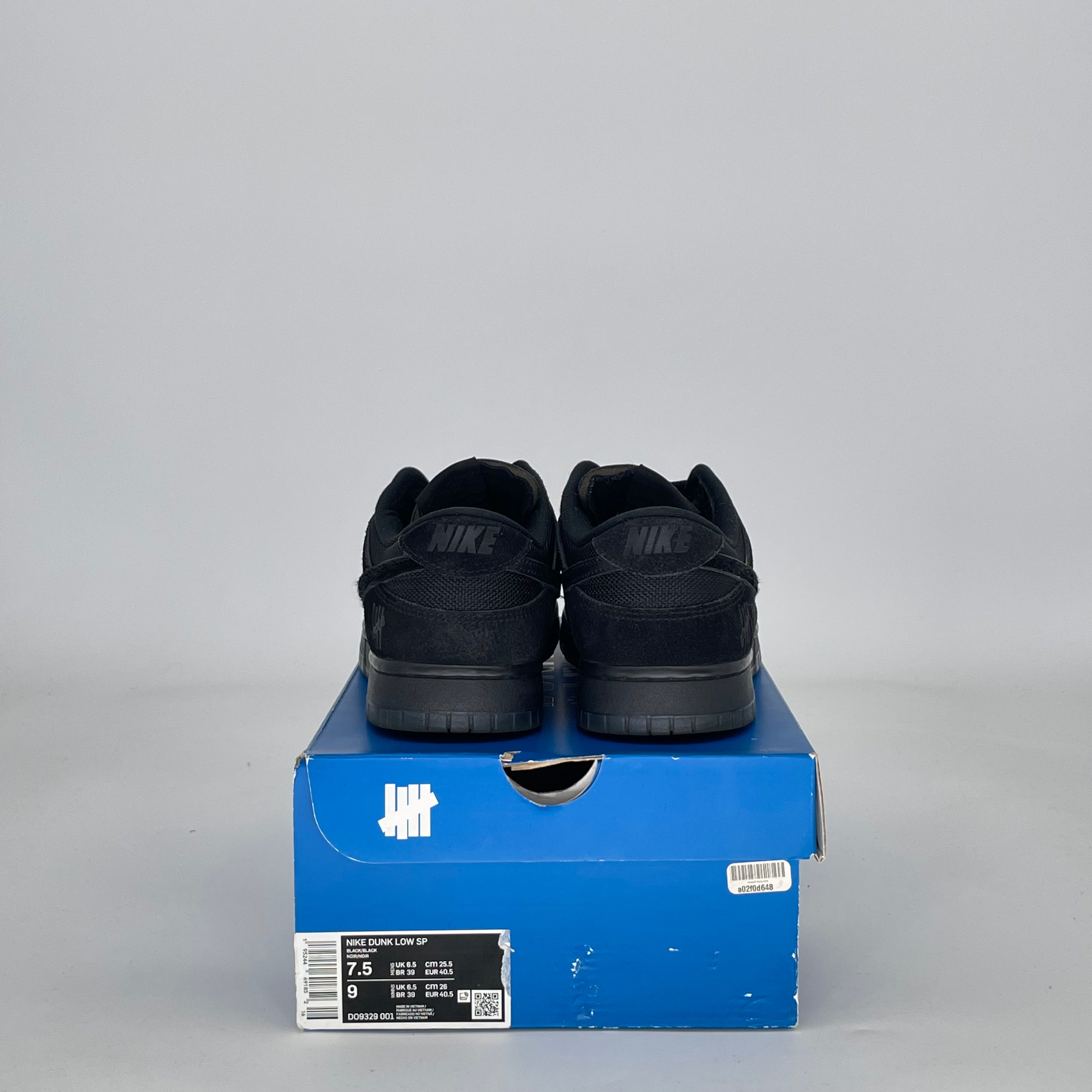 NIKE DUNK LOW UNDEFEATED 5 ON IT BLACK DO9329-001 SIZE 7.5/9W MENS