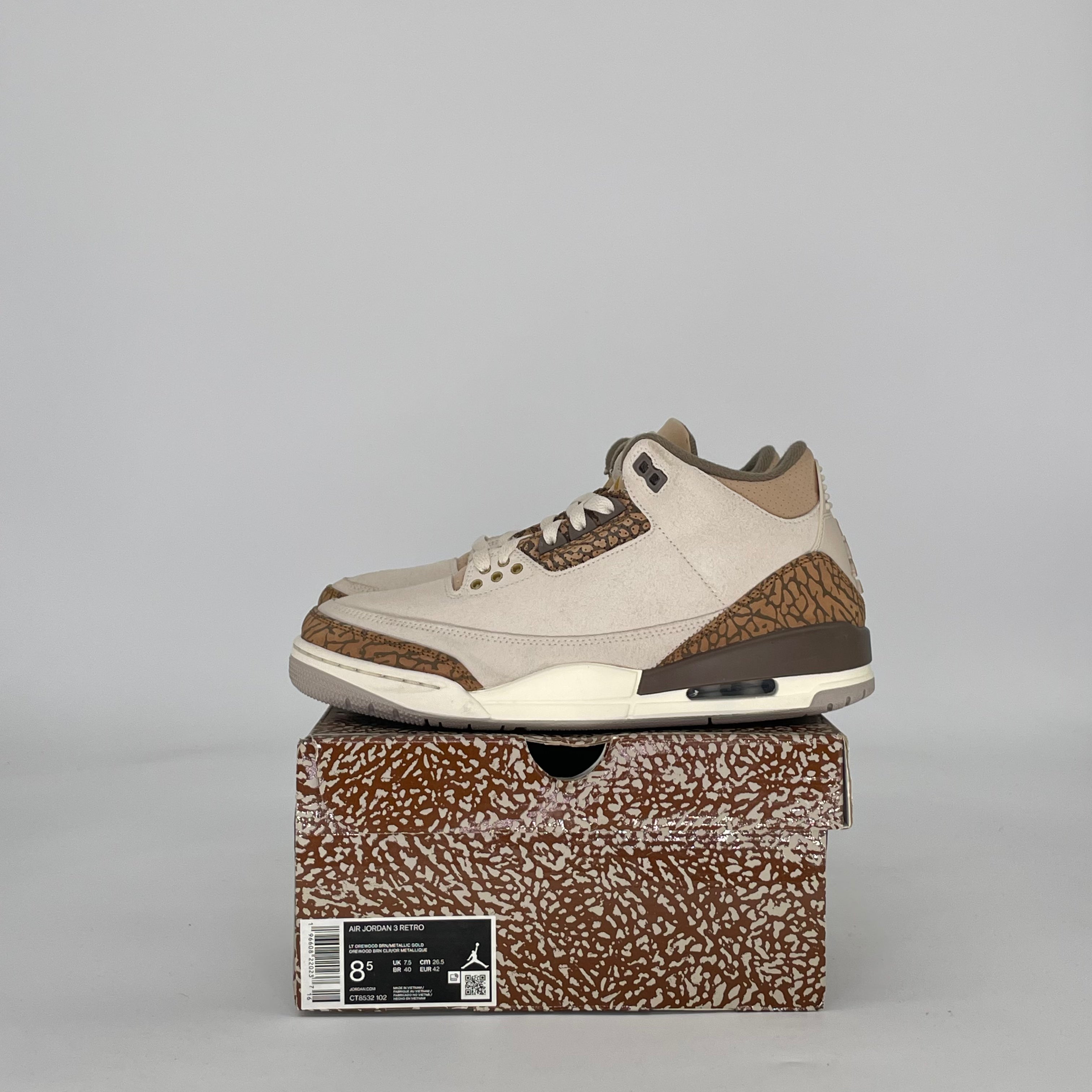 AIR JORDAN 3 PALOMINO CT8532-102 SIZE 8.5/10W
