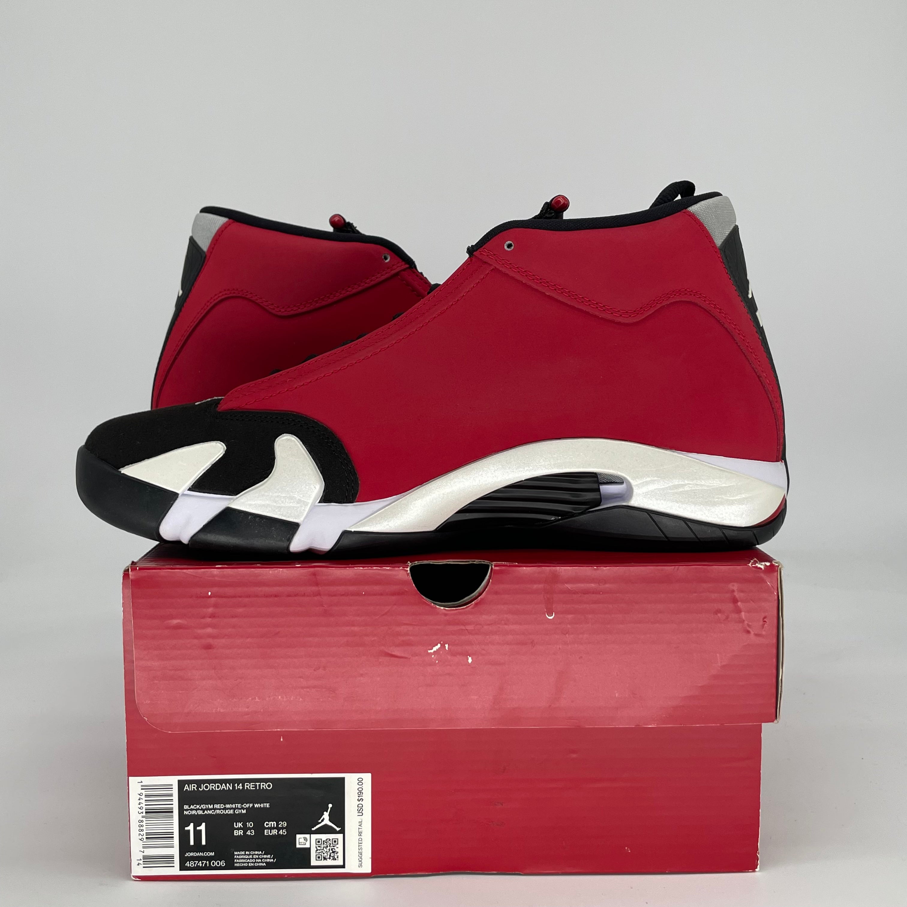 AIR JORDAN 14 GYM RED TORO 487471-006 SIZE 11/12.5W