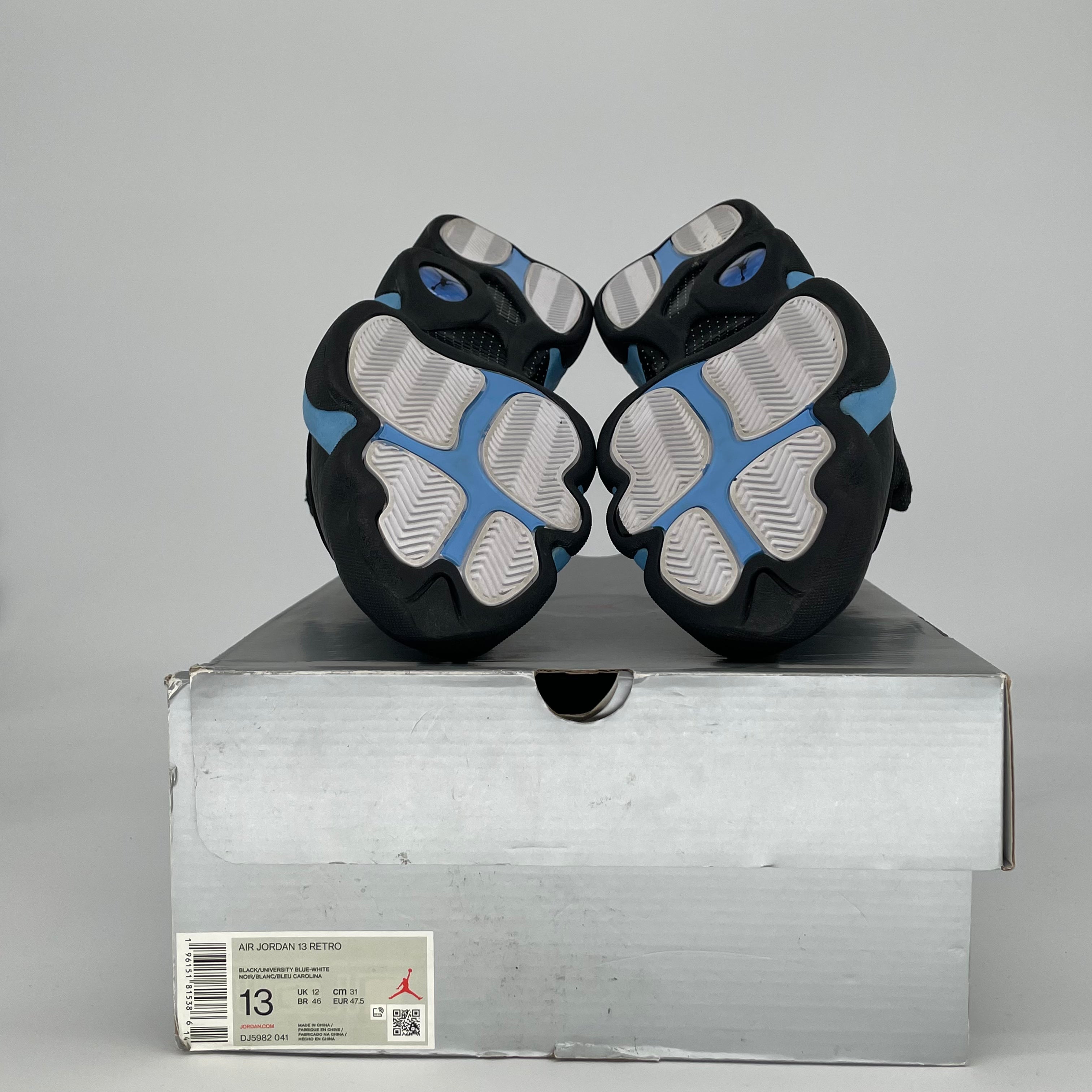 AIR JORDAN 13 BLACK UNIVERSITY BLUE DJ5982-041 SIZE 13/14.5W