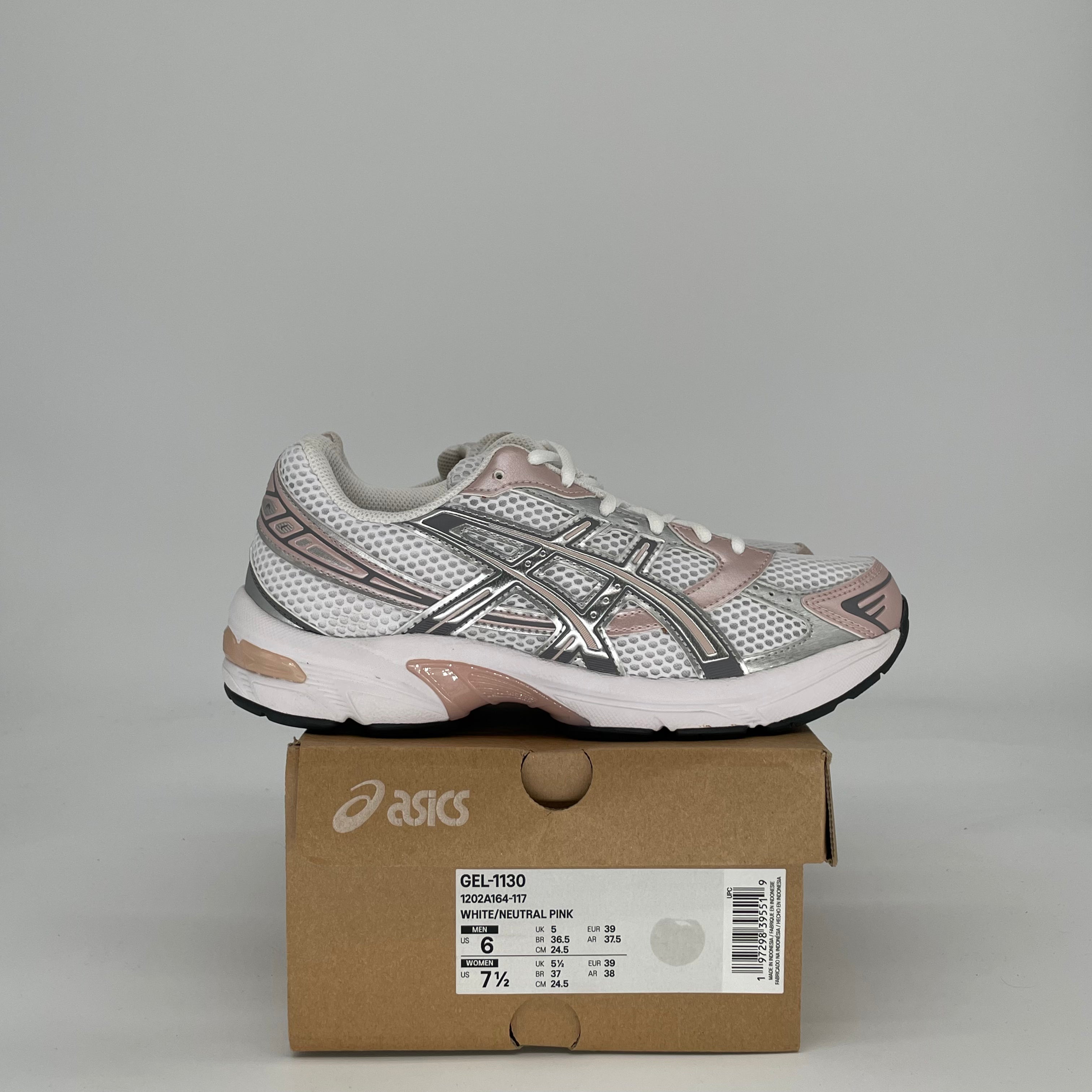 ASICS GEL-1130 WHITE NEUTRAL PINK W 1202A164-117 SIZE 6/7.5W
